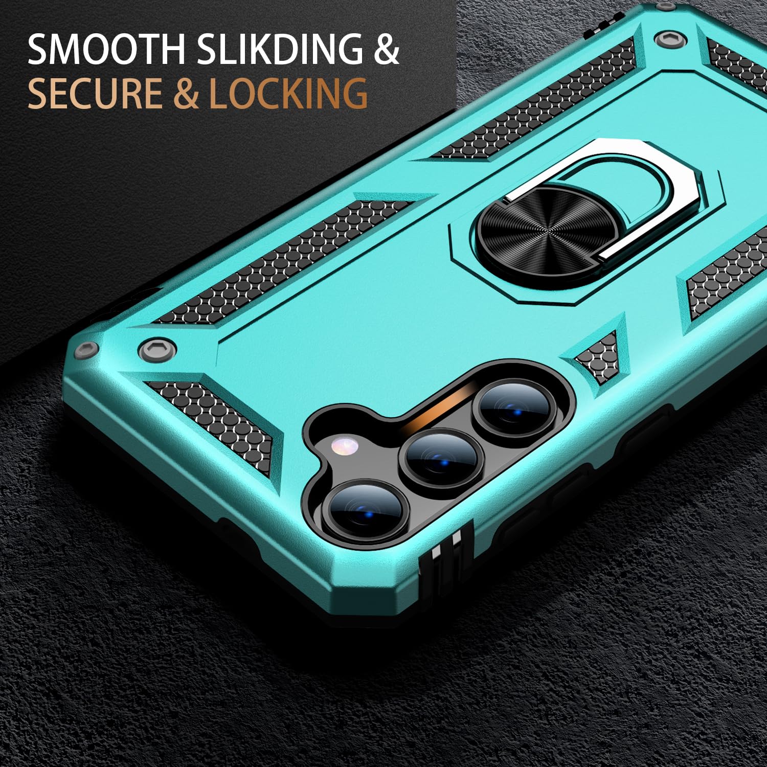 Ikazz For Galaxy S25 Case,Military Grade Shockproof Heavy Duty Protective Phone Cover Pass 16Ft Drop Test With Magnetic Kickstan