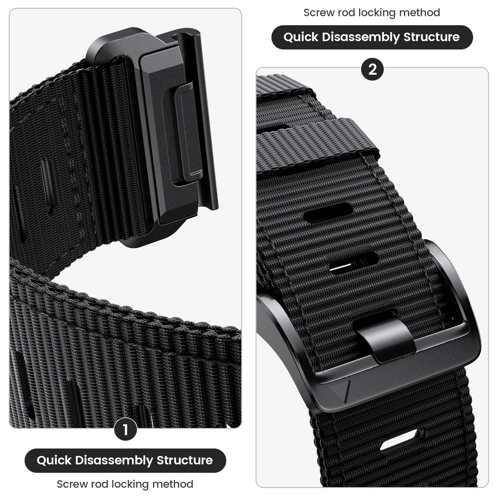 Cuzow Compatible With Garmin Fenix 6 Watch Band For Fenix 7/Fenix 6 Pro/5, 22Mm Quickfit Nylon Sport Watch Strap For Forerunner