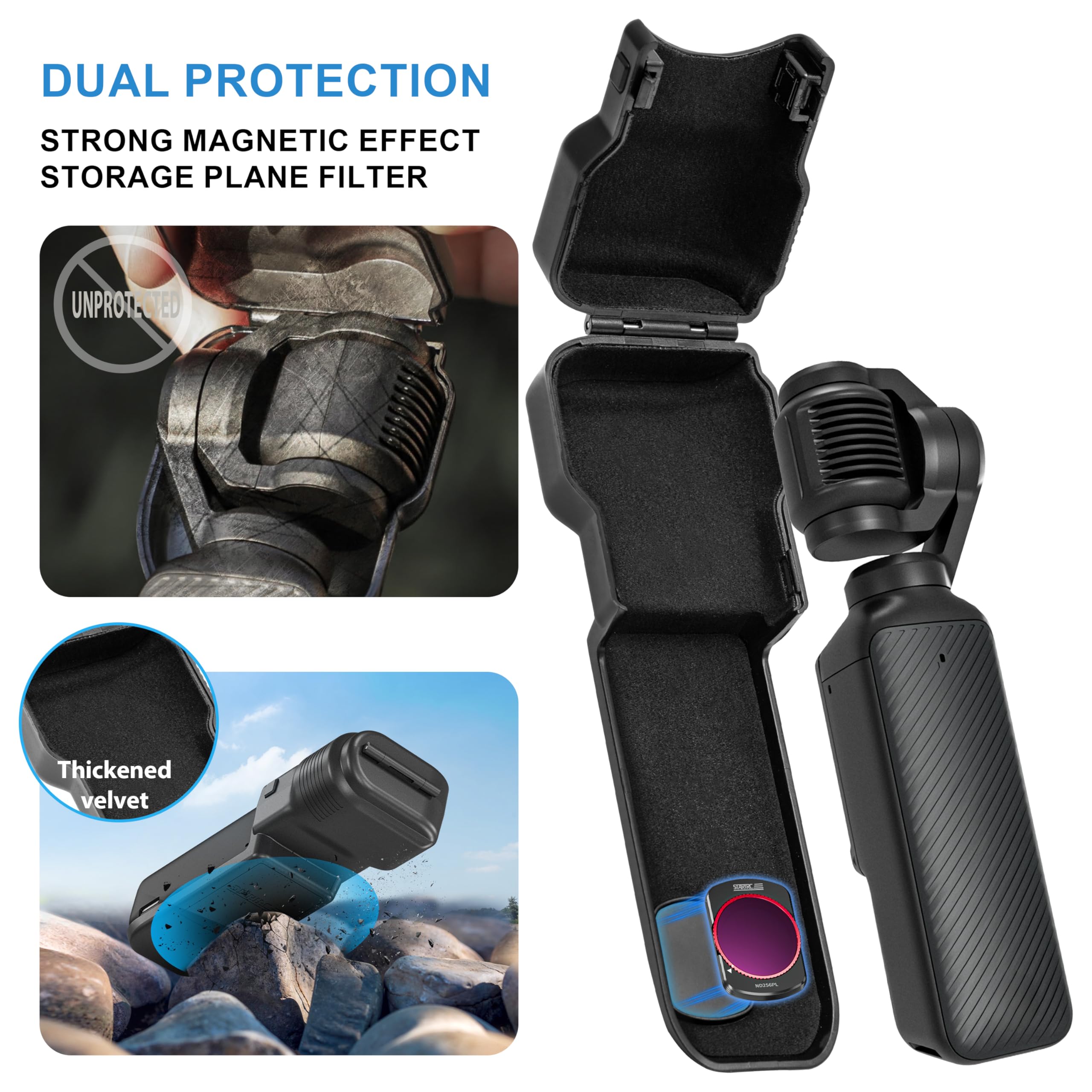 Startrc Gimbal Protective Cover For Dji Osmo Pocket 3 Creator Combo, Anti Fall Storage Handheld Camera Lens Screen Protector For