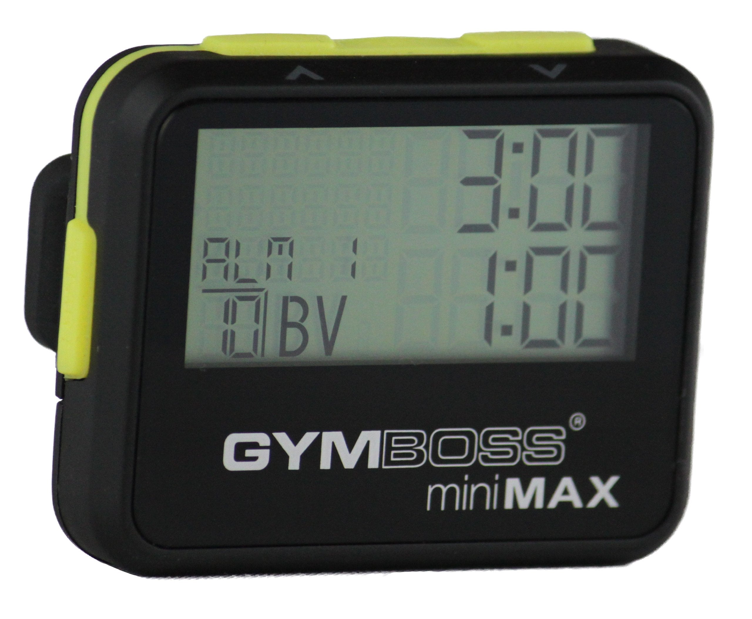 Gymboss miniMAX Interval Timer and Stopwatch - Black/Yellow SOFTCOAT