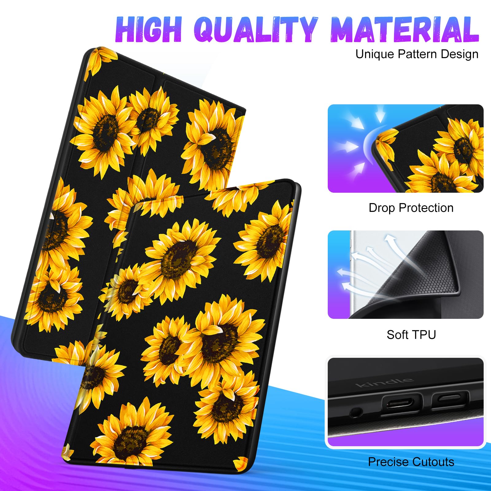 Uppuppy For Kindle Paperwhite 11Th Generation Case 6.8 Inch 2021 / Paperwhite Signature Edition Cute Women Girls Teens Kid Uniqu