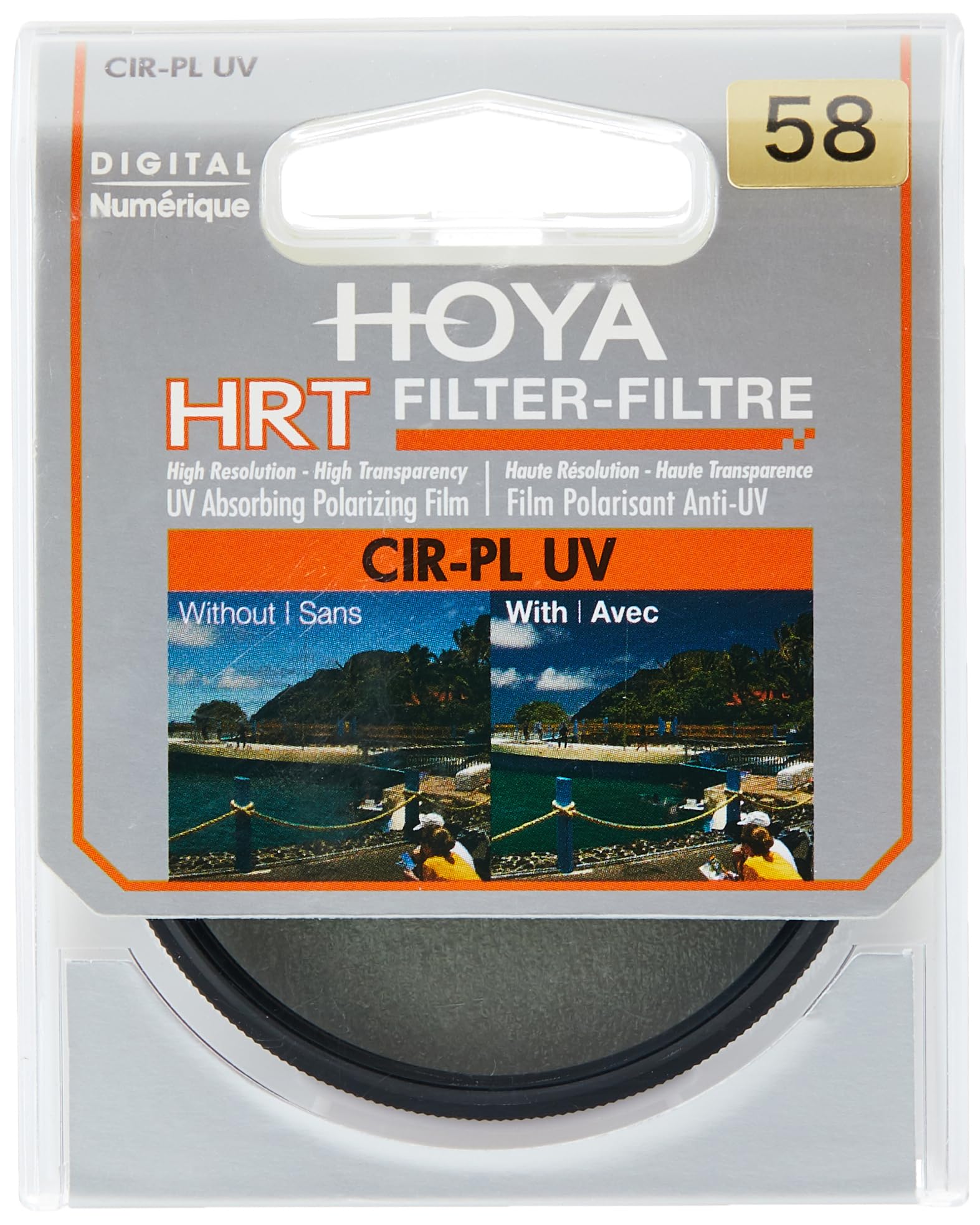 Hoya 58Mm Circular Polarizing And Uv Hrt Screw In Filter