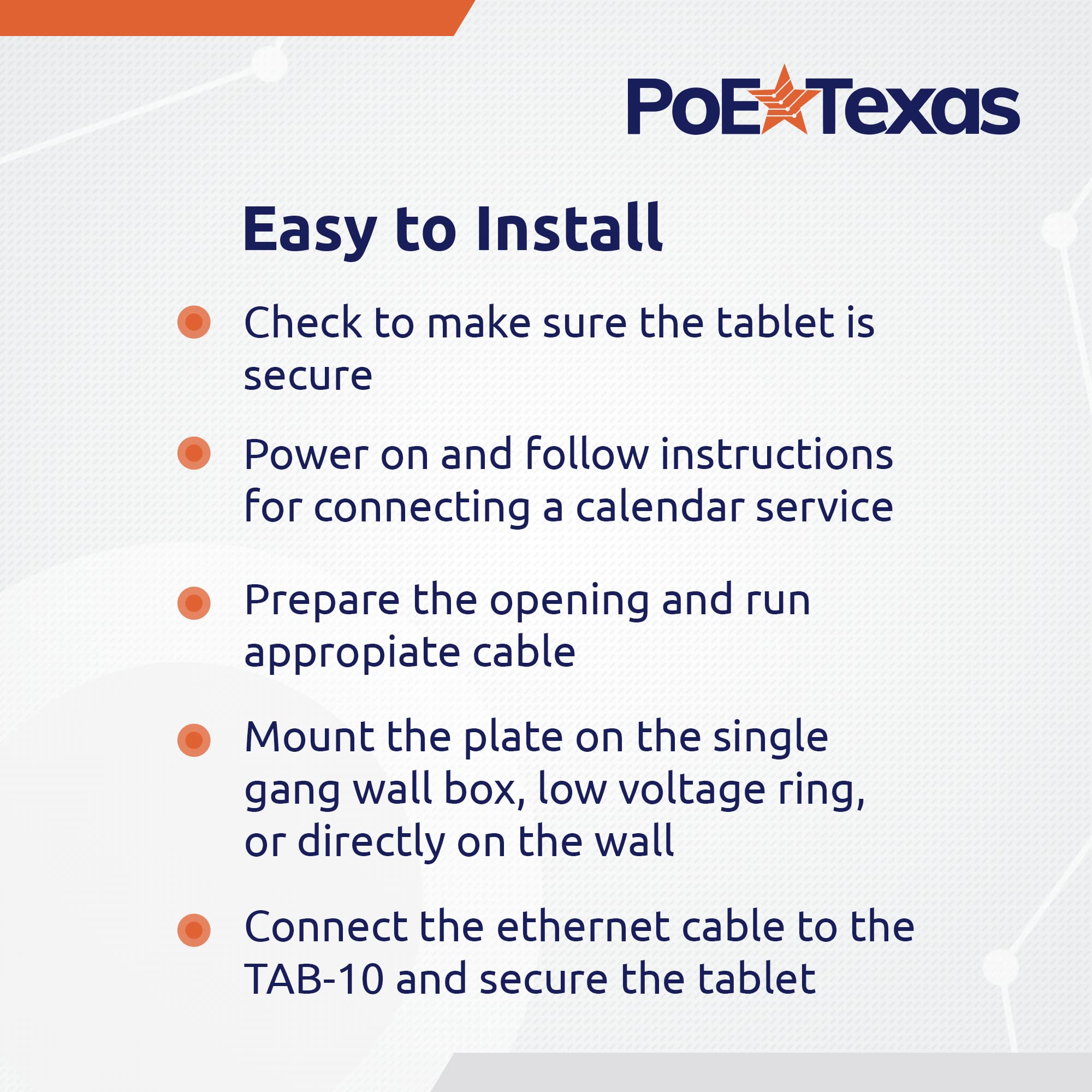 Poe Texas 8'' Touchscreen Meeting Room Scheduler Tablet (No Subscription Required)   Plug & Play Poe Office Conference Room Sche