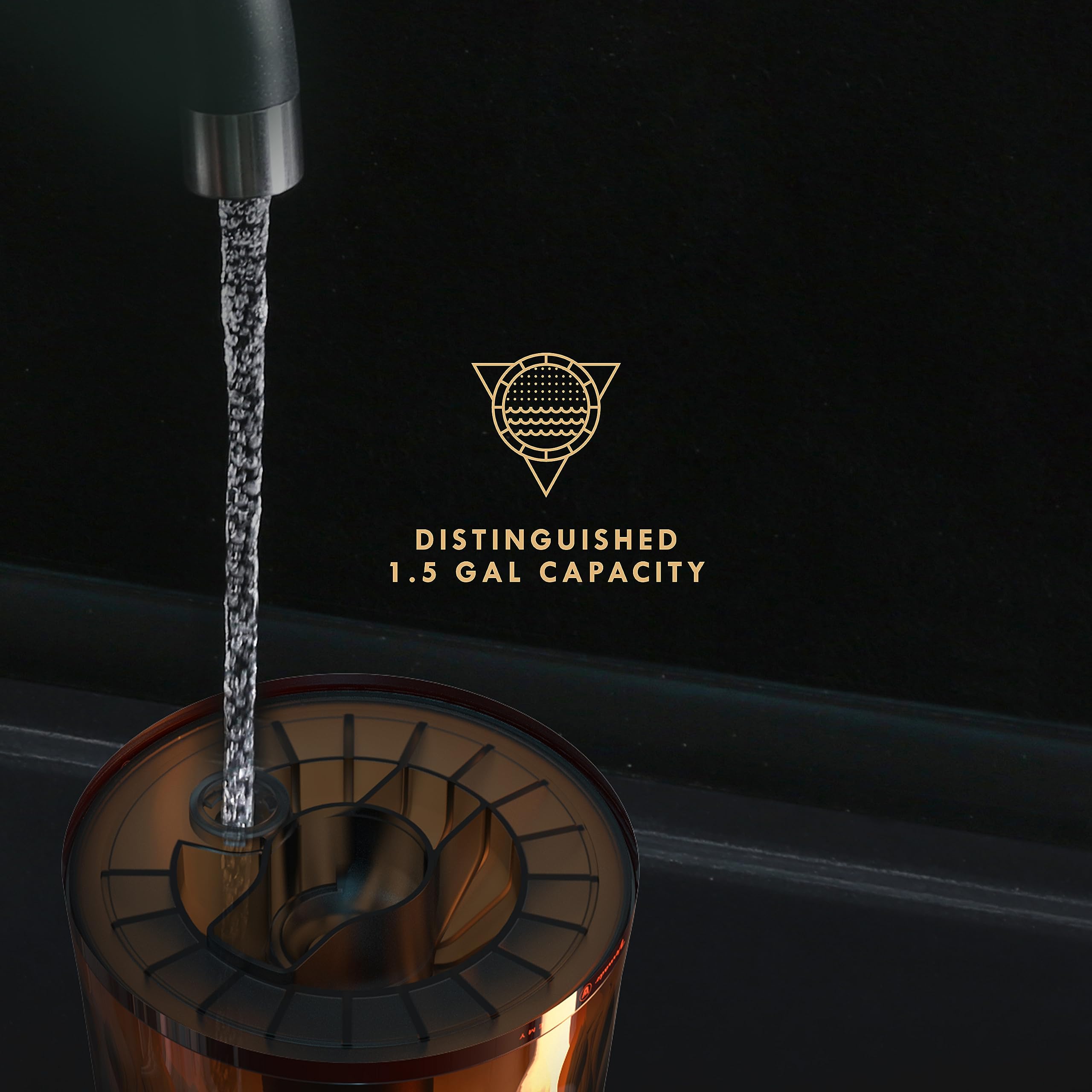 Vornado Lucerna 3 Alchemy Ultrasonic Humidifier With Ambient Light, 1.5 Gallon Capacity, 24 Hour Runtime, Modern Luxury Design,