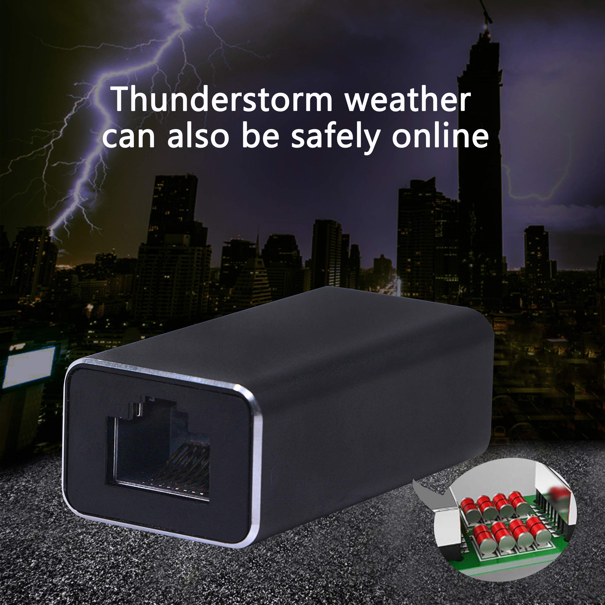 Sinloon Rj45 Lan Coupler Adapter Surge Thundering Protector Gigabit 1000Mbs Ethernet Extender Connector For Cat7 Cat6 Cat5E Fema