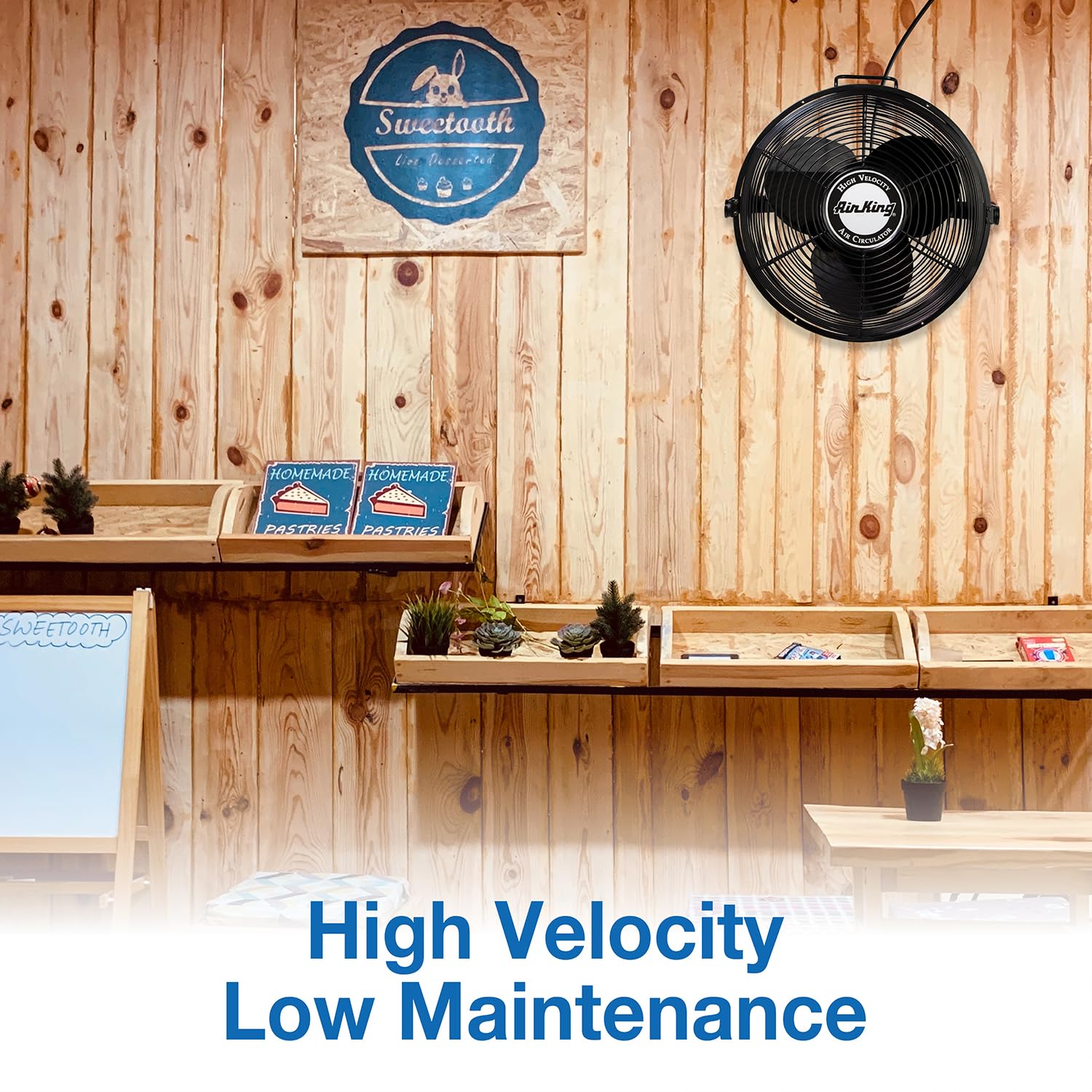 Air King 9314 14 Inch Industrial Grade High Velocity Multi Mount Fan,Black