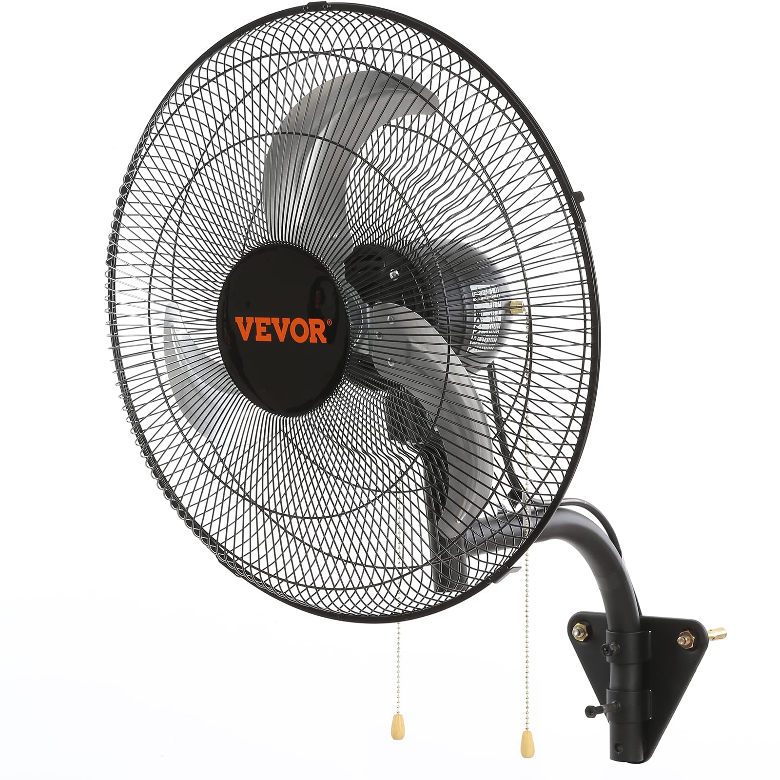 Vevor 18 Inch Wall Mount Fan Oscillating, 3 Speed High Velocity Max. 4000 Cfm Industrial Wall Fan For Indoor, Commercial, Reside