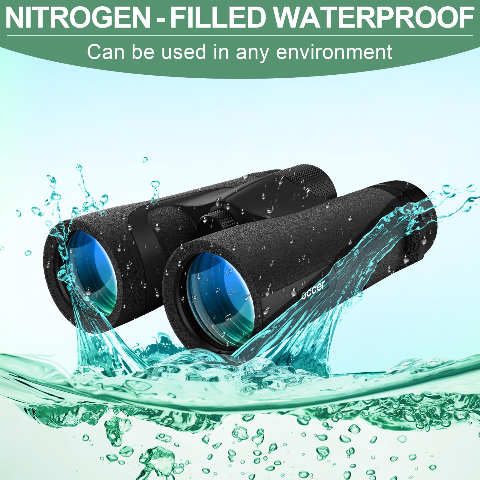 Occer Waterproof Binoculars For Adults High Powered   10X42 Binoculars With Crystal Clear View   Binocular With Long Range For B