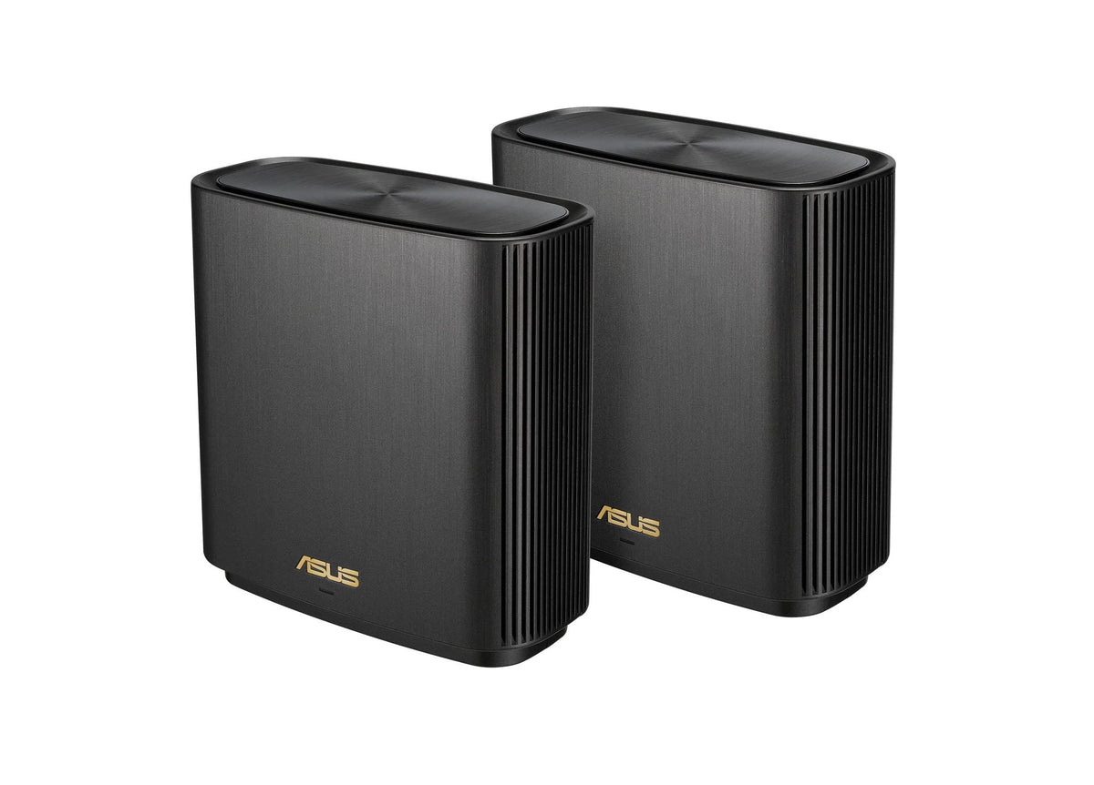 ASUS ZenWiFi XT9 AX7800 Tri-Band WiFi6 Mesh WiFiSystem (2Pack), 802.11ax, up to 5700 sq ft & 6+ Rooms, AiMesh, Lifetime Free Internet Security, Parental Controls, 2.5G WAN Port, UNII 4, Charcoal