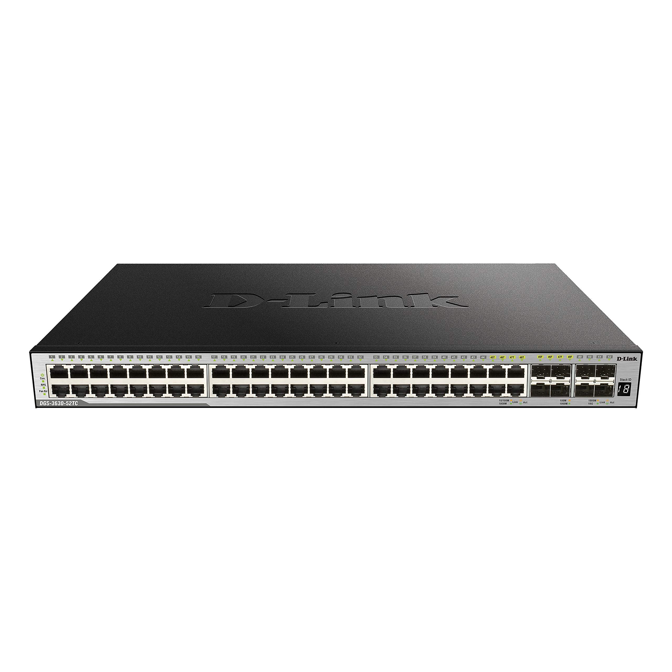 D Link 28 Port Gigabit Smart Managed Ethernet Switch | 44 Gbe + 4 Sfp Combo + 4 10G Sfp+ Ports | L3 | 6Kv Surge Protection (Dgs