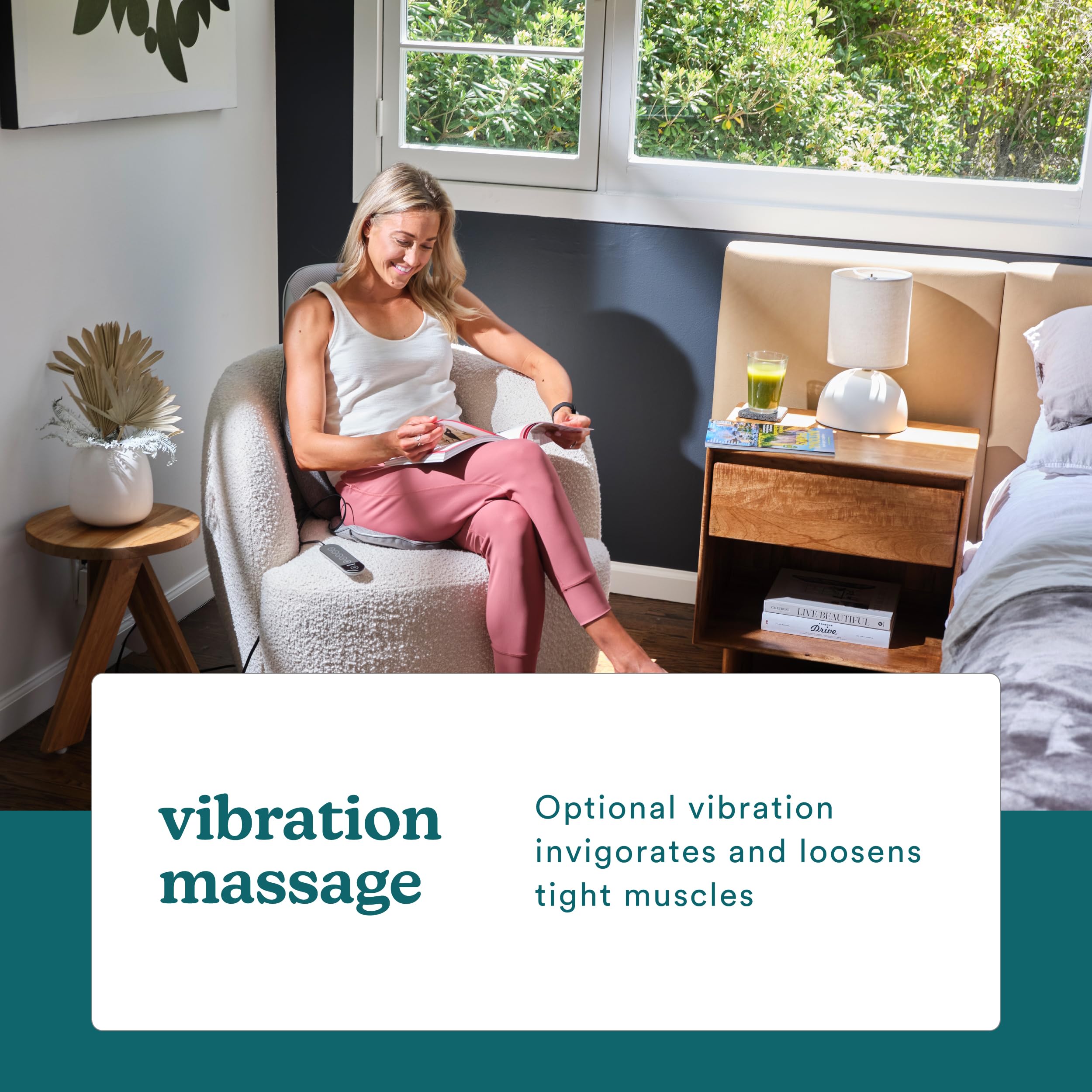 Homedics Shiatsu + Kneading & Vibration Massage Cushion With Heat, Deep Kneading, Handheld Remote, Lumbar Vibration Waves, 3 Mas