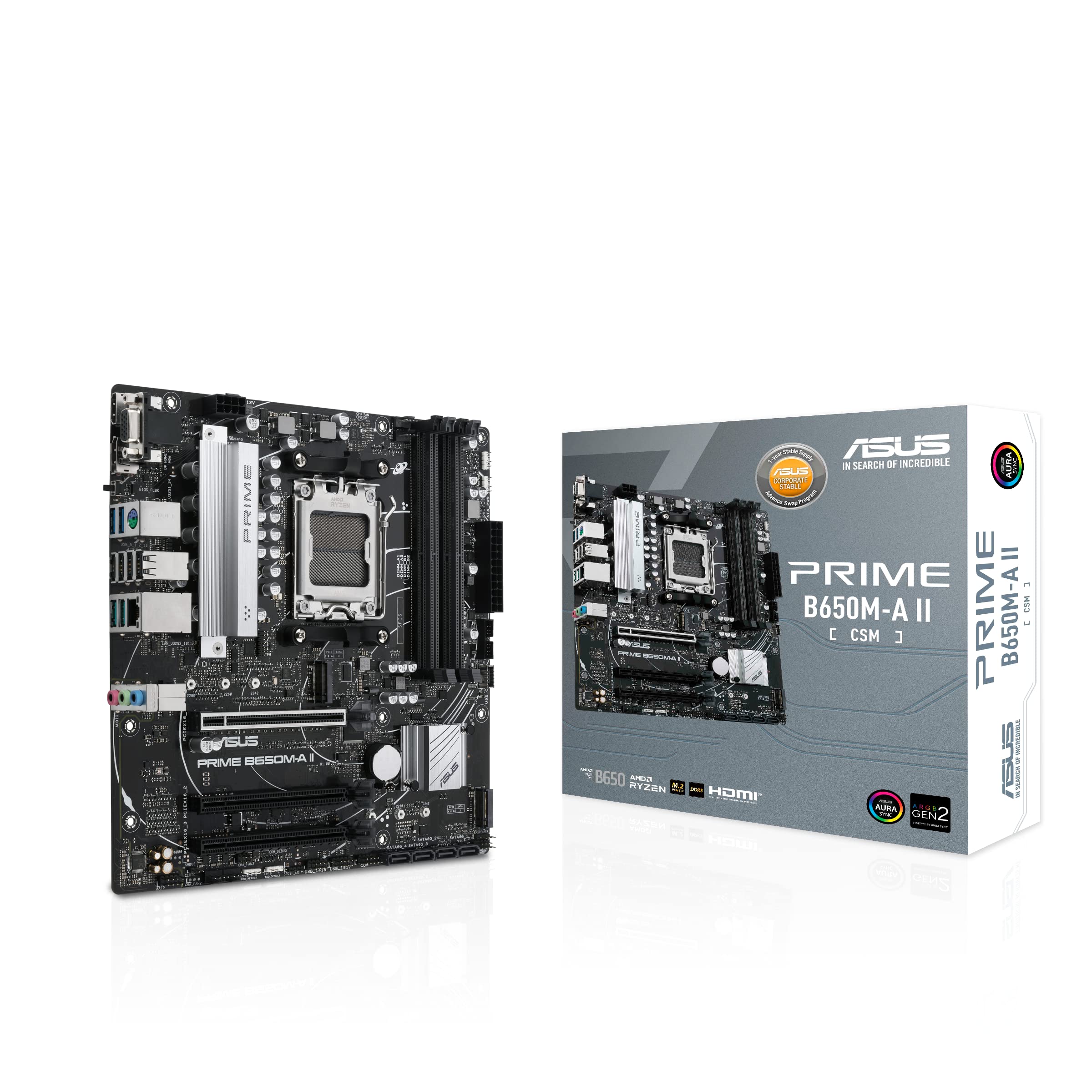 ASUS MB PRIME B650MA IICSM B650 AMD AM5 Max128GB DDR5 mATX