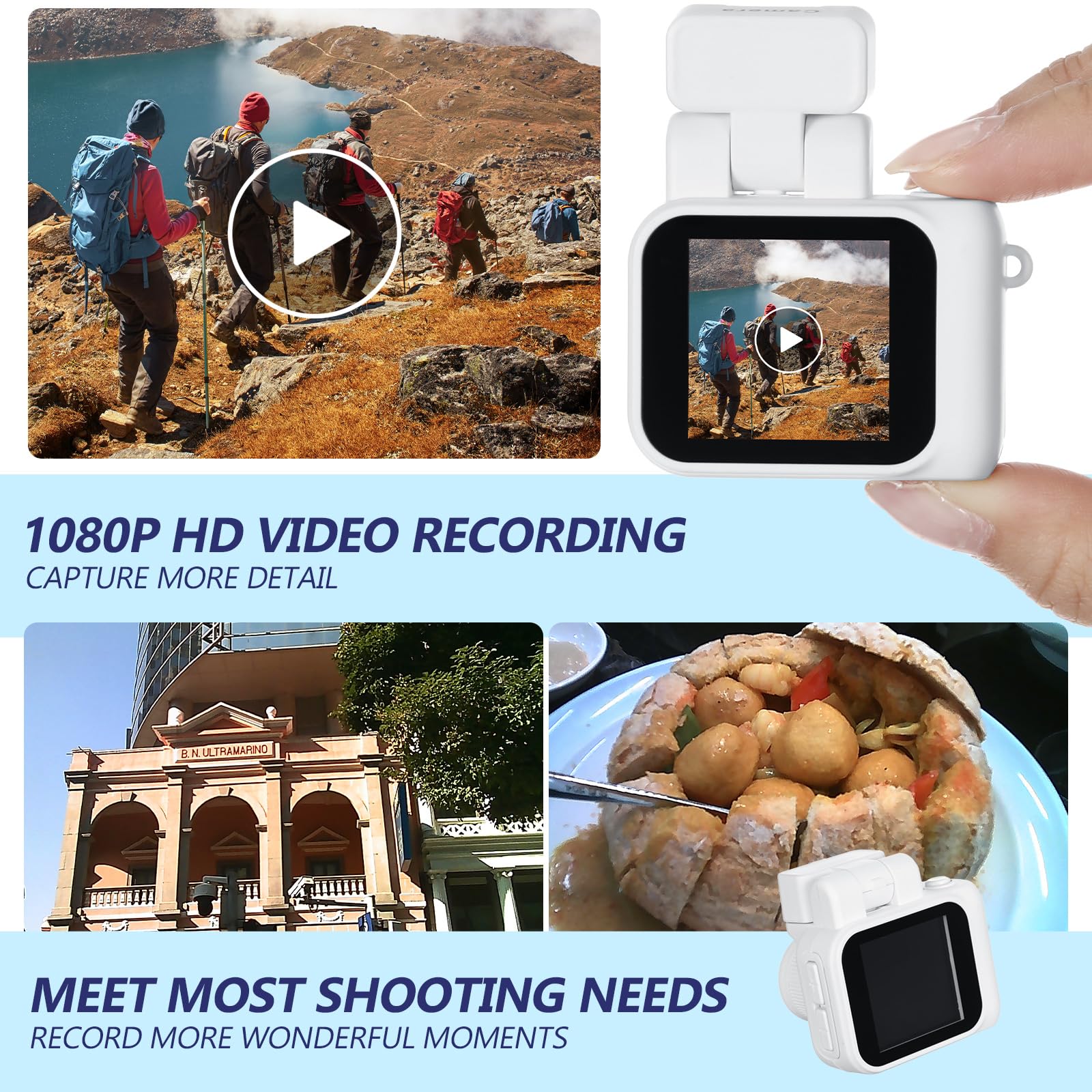 Relaxweex Mini Digital Camera Keychain With Flash Light 1080P Tiny Camera Mini Retro Micro Dv/Camcorder With 600 Mins Battery Li