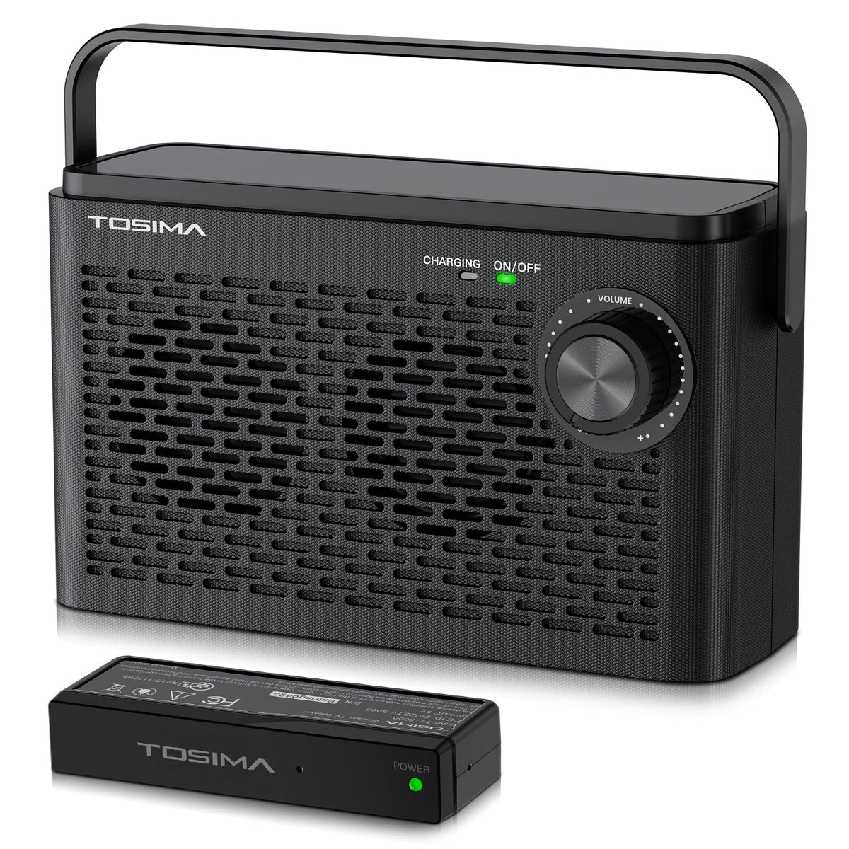 Tosima Tv 8000 Wireless Tv Speakers  Voice Highlighting Tv Speakers For Hard Of Hearing, Seniors And Elderly, 1000Mah Rechargabl