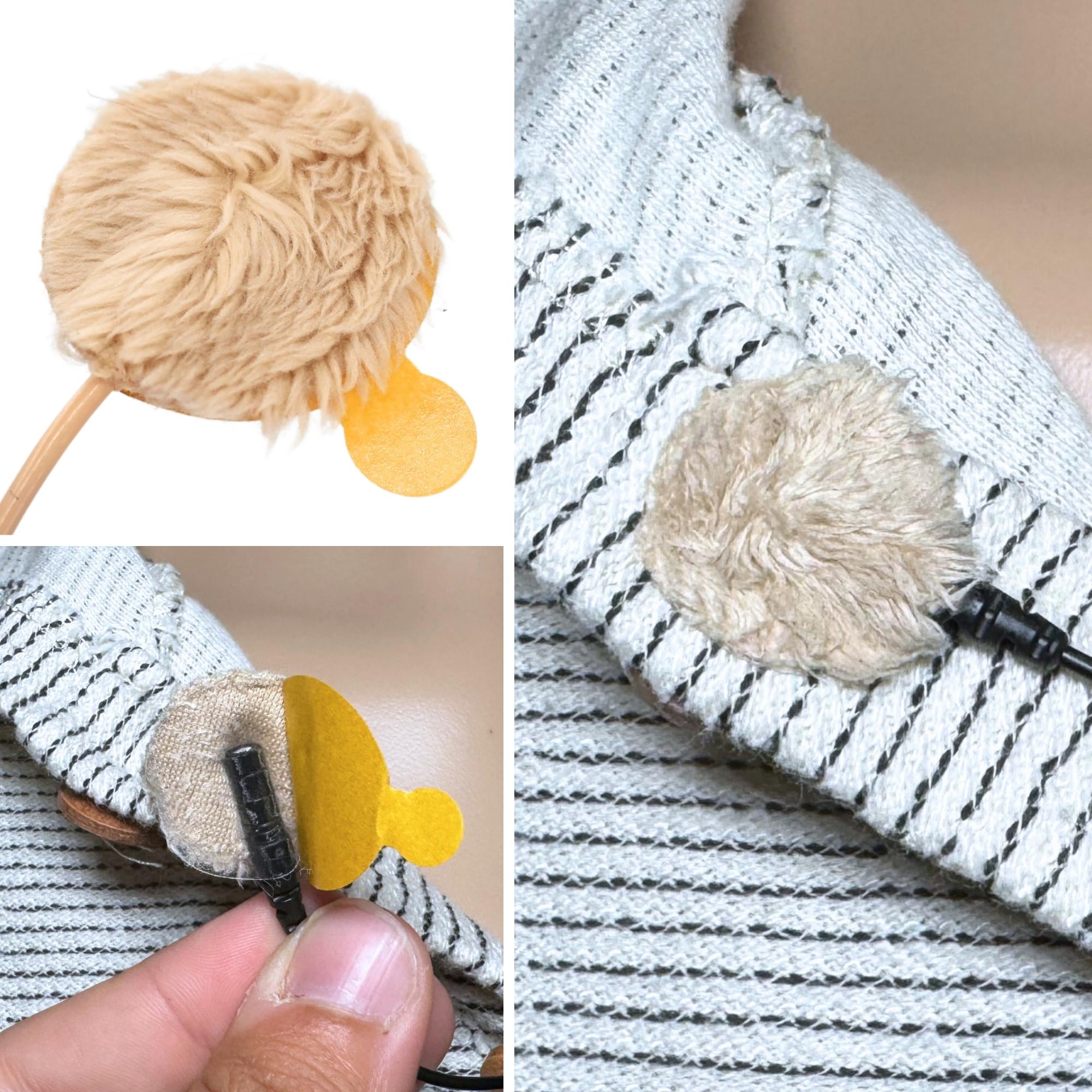 Ursa Plush Circles   5Mm Length Short Fur Lav Covers Reusable  Super Soft 25Mm Diameter (100X Circles, Beige)