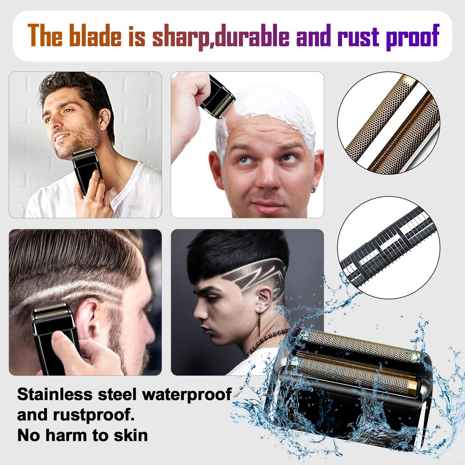 2Pack Shaver Replacement Foil And Cutters Compatible With Babylisspro Double Fxfs2 Metal Shaver Foil Replacement (Black 2Pcs)