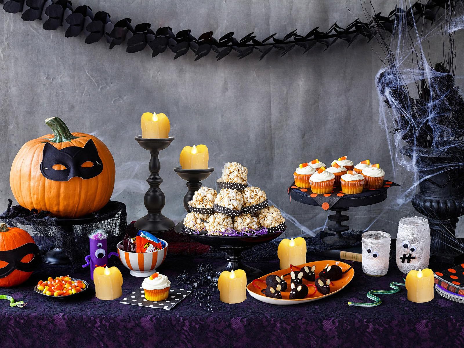 Candle Idea 6 Battery Operated Led Votives With Remote Timer Small Unscented Flickering Flameless Electric Candles For Kitchen H