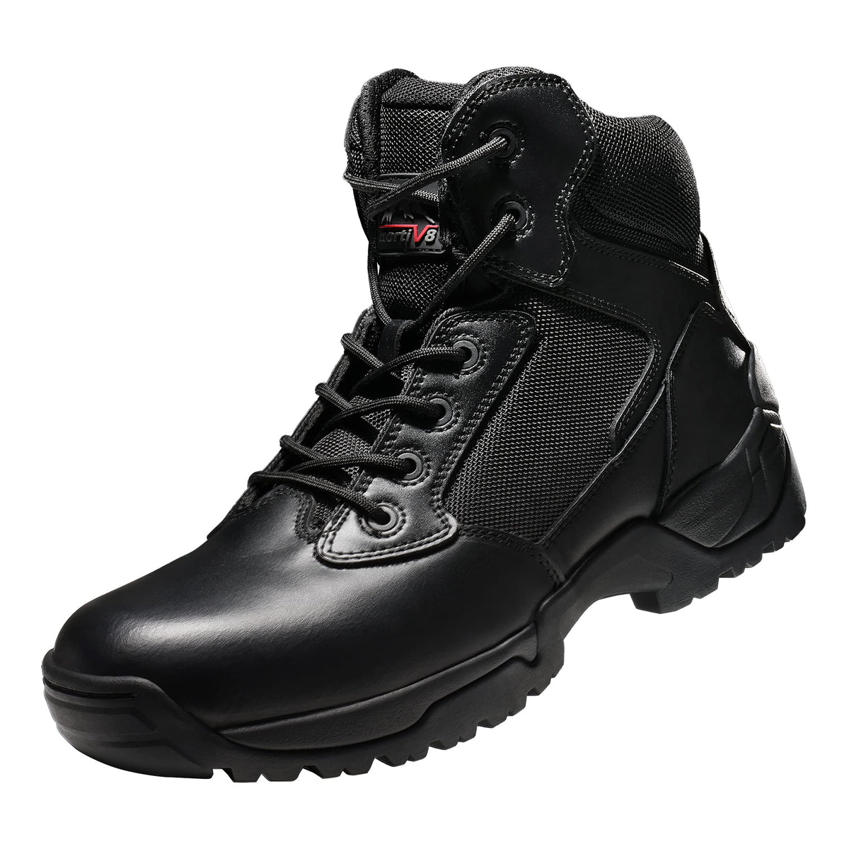 Nortiv 8 Mens Military Tactical Work Boots Lightweight Hiking Motorcycle Combat Bootie Black Size 8 M Us Alloy