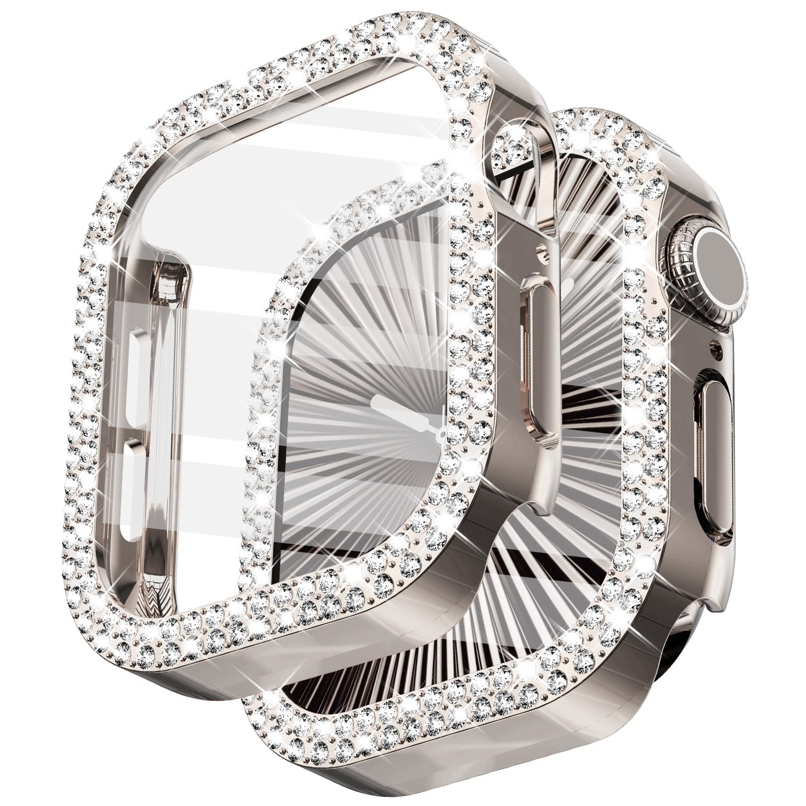 Surace Bling Apple Watch Case With Screen Protector Compatible With Apple Watch Series 10 46Mm, Crystal Diamond Overall Protecti