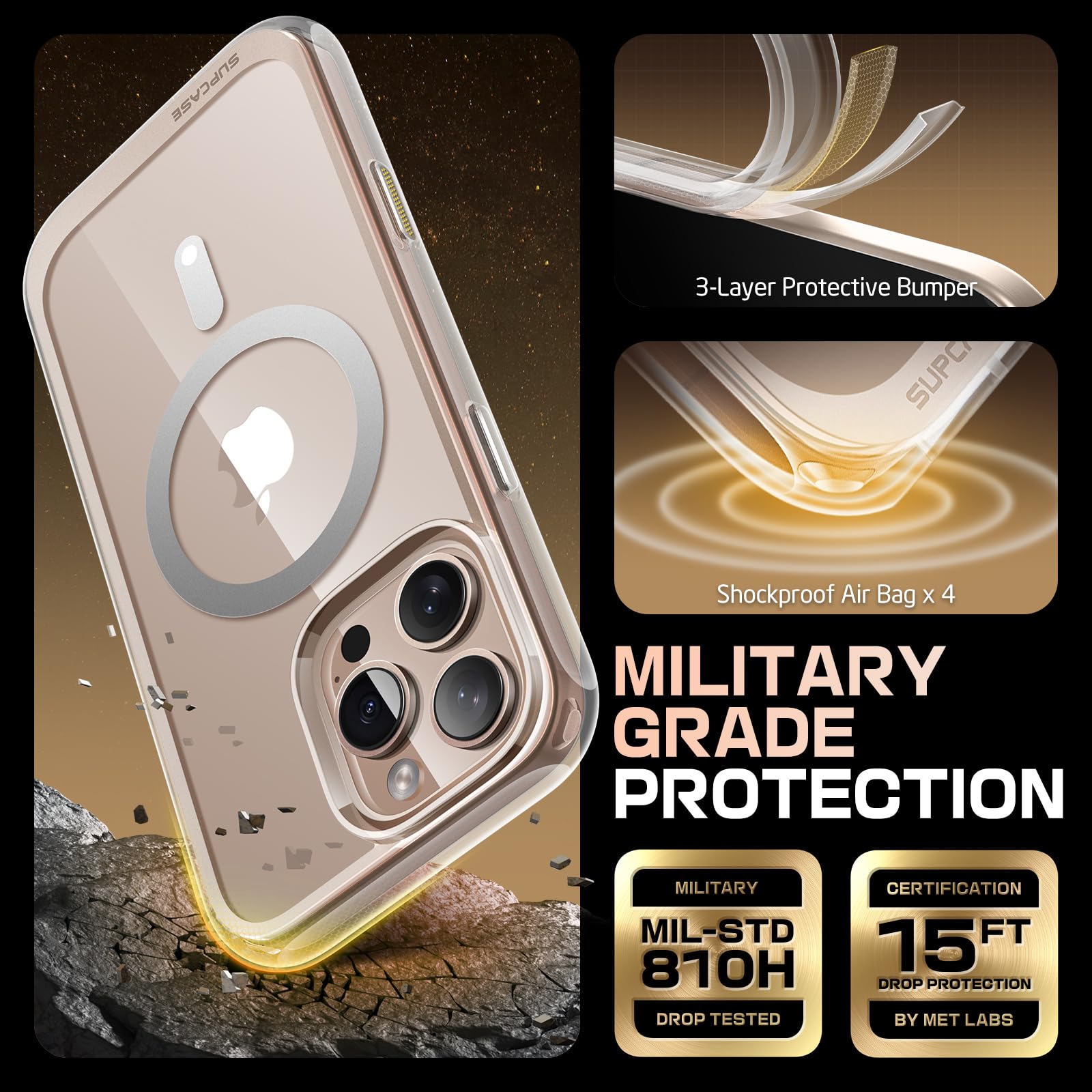 Supcase For Iphone 16 Pro Case With Camera Control Capture Button (Unicorn Beetle Mag), [Compatible With Magsafe] Slim Protectiv