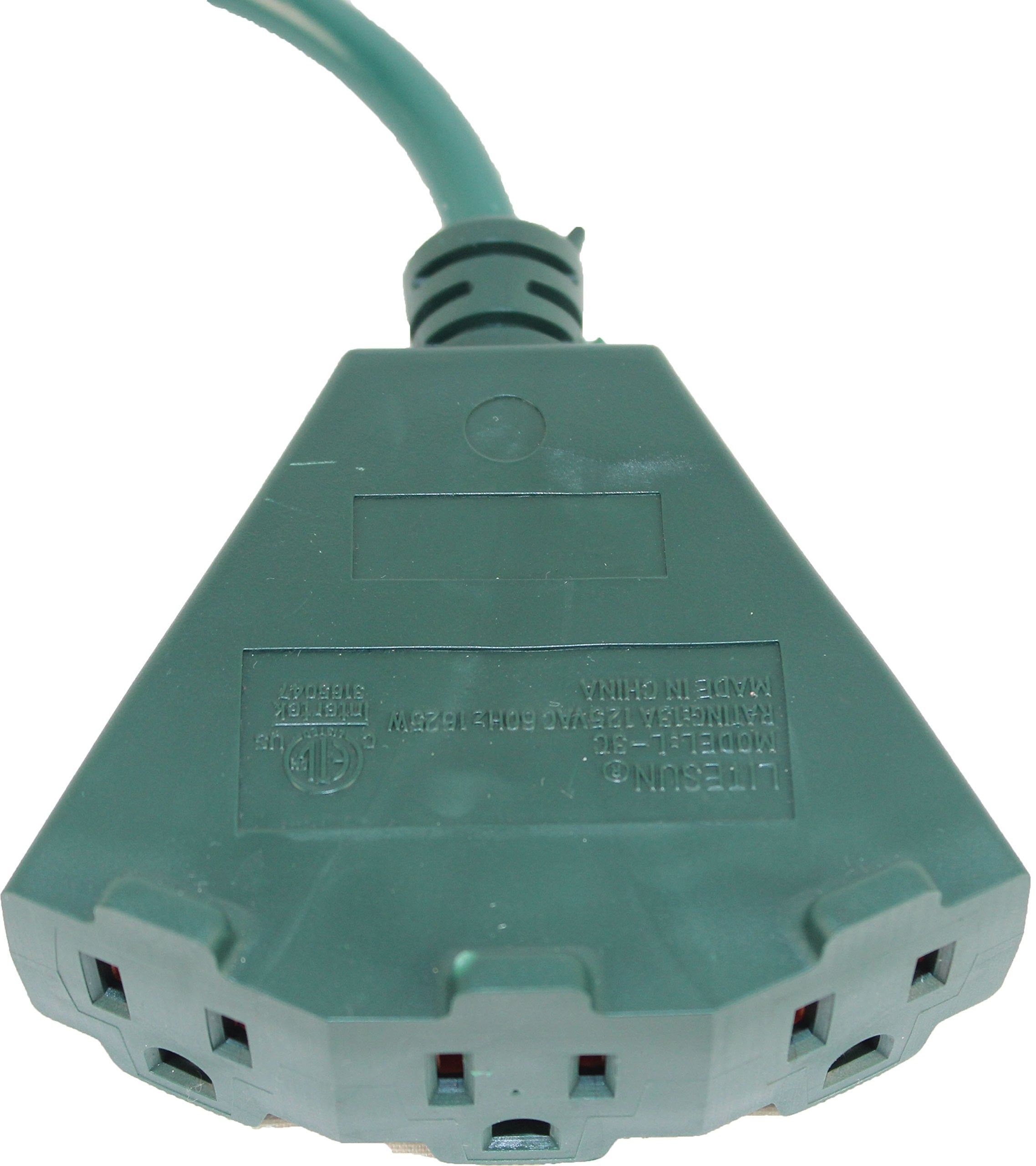 Maxworks 80697 Heavy Duty Indoor/Outdoor Triple Tap 3 Ft. Extension Cord  16 Awg/3C Etl Approved