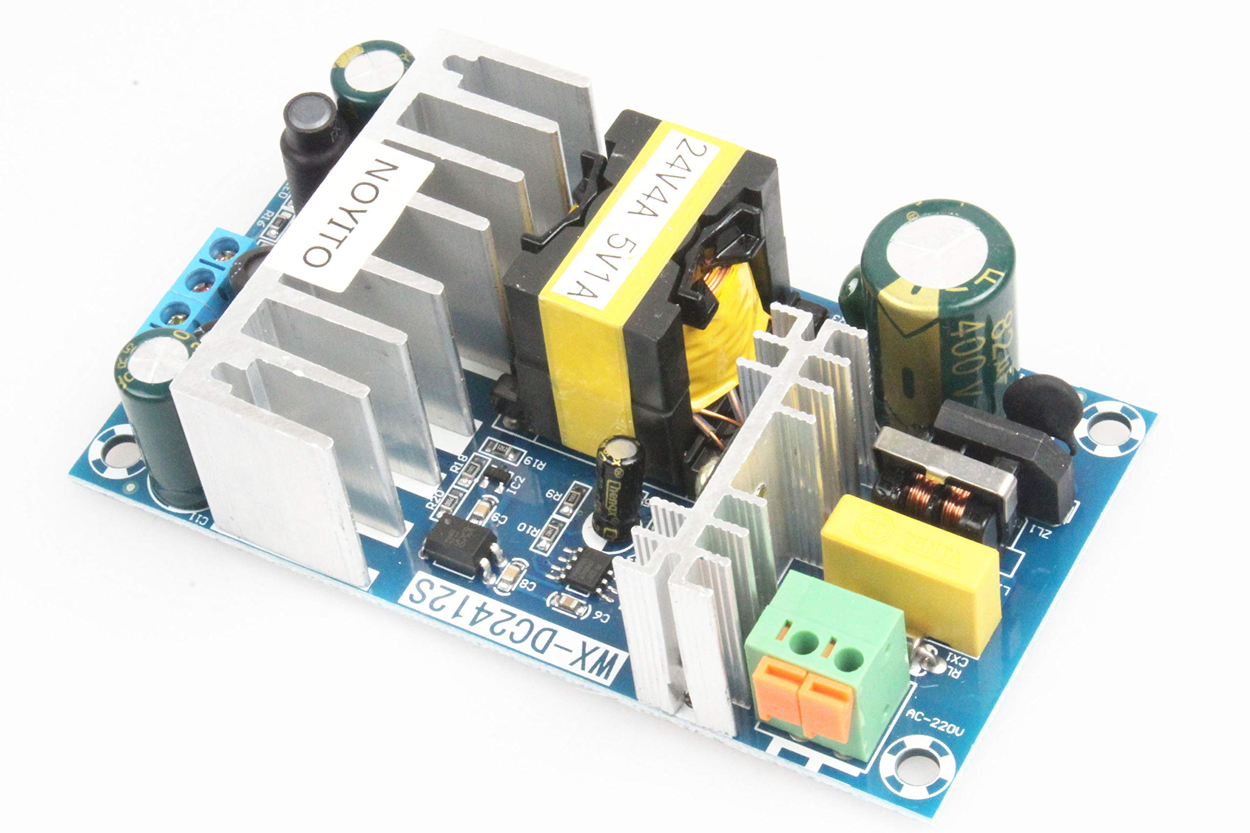 Noyito Ac To Dc Isolated Power Supply Module Dc 24V 4A 5V 1A Dual Output Power Ac 120V (90 256V) 50 60Hz To 24V 5V 120W Industri