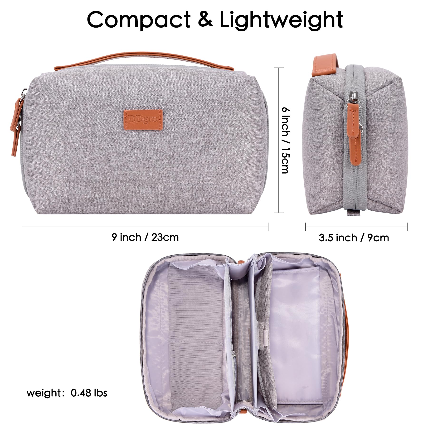 Ddgro Electronics Organizer Travel Pouch   Perfect Accessory Bag For Electronics, Macbook Charger & Cords, Cables, Hard Drive (L