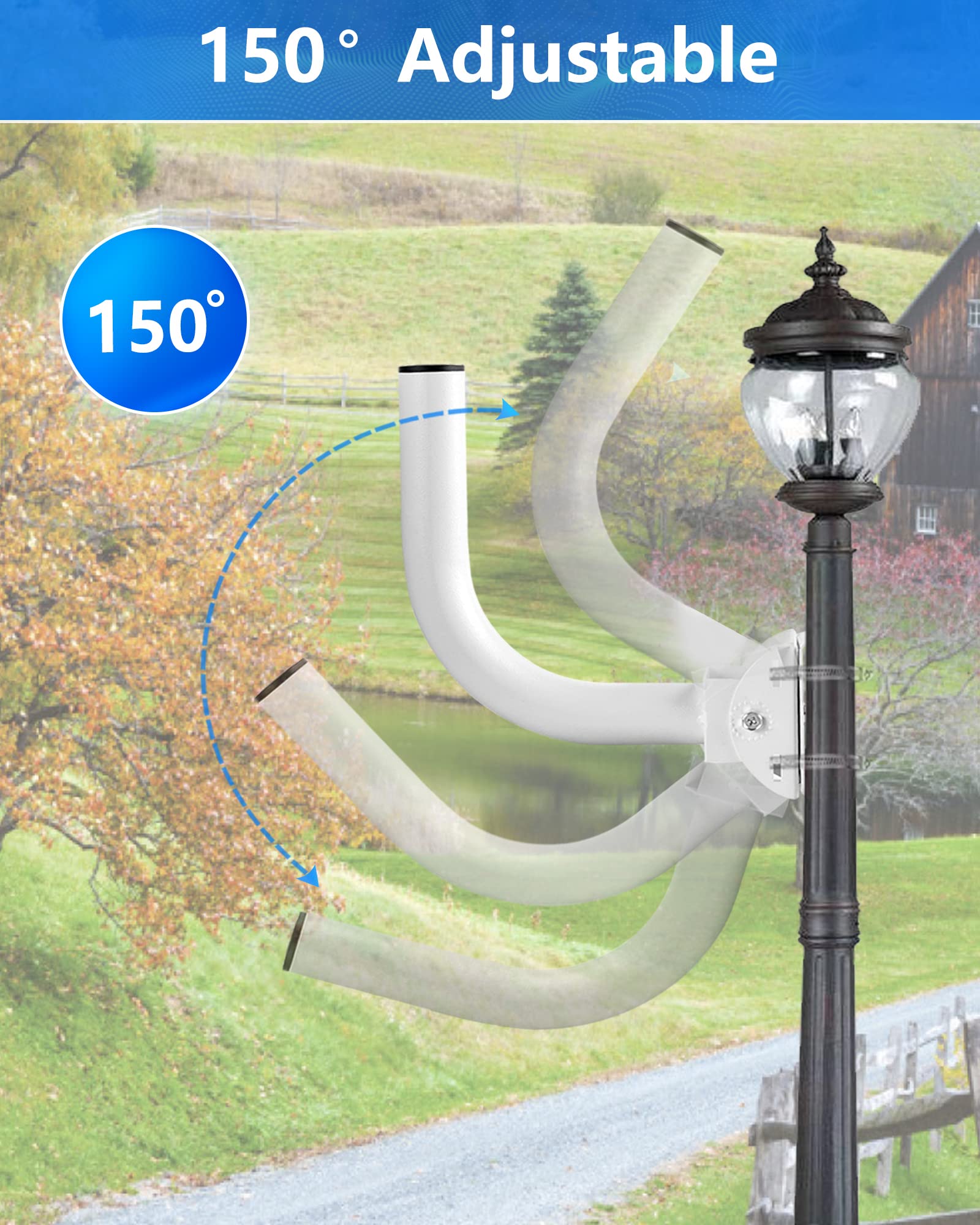 Wireless Bridge Antenna Mount, 12'' Universal Adjustable J Pole & Wall Bracket Mount For Ap Access Point Client Bridge Cpe, Outd