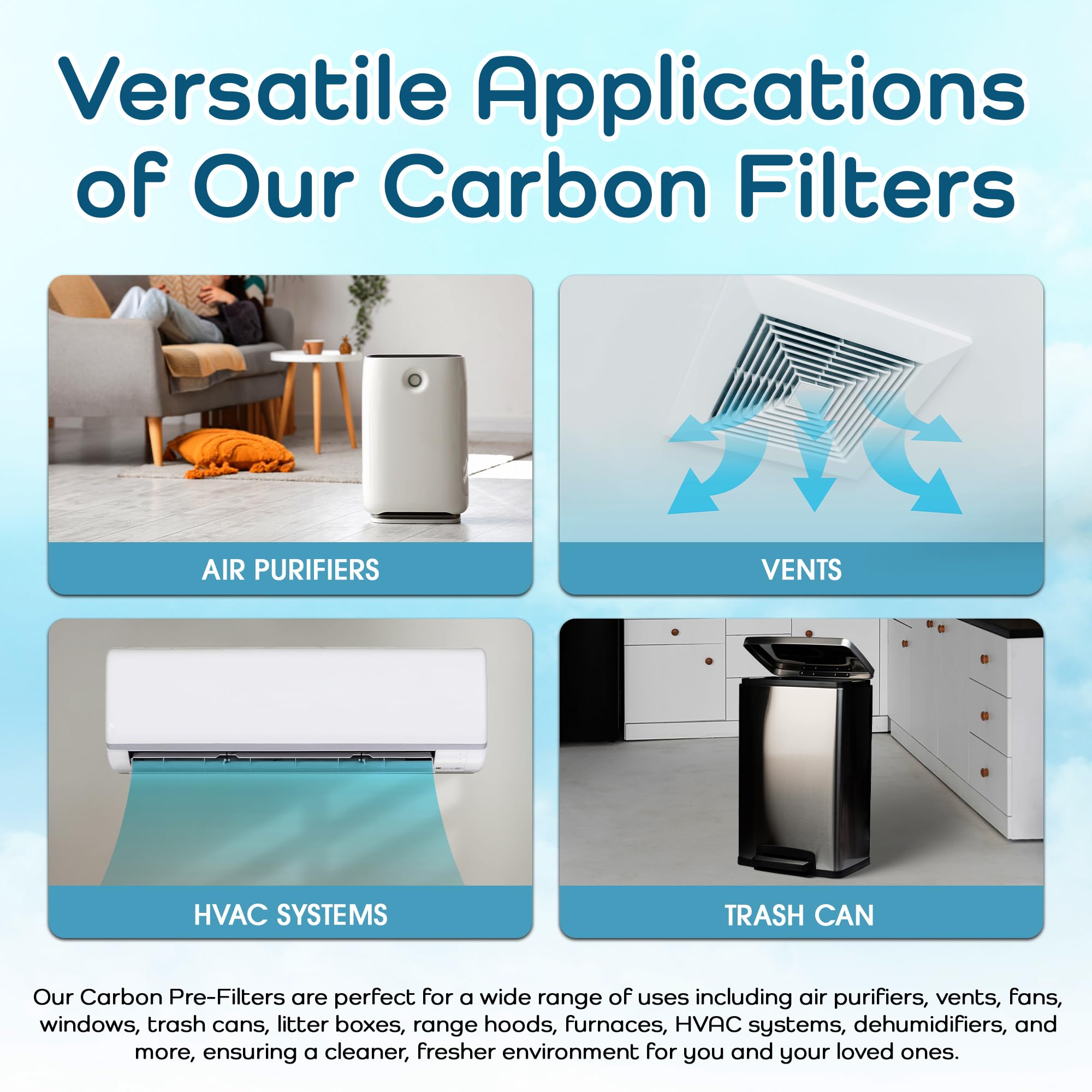 Breathe Naturally R Replacement Filters Compatible With Honeywell Air Purifier Hpa300 Or Hrf-R3 Series - Activated Carbon Prefil