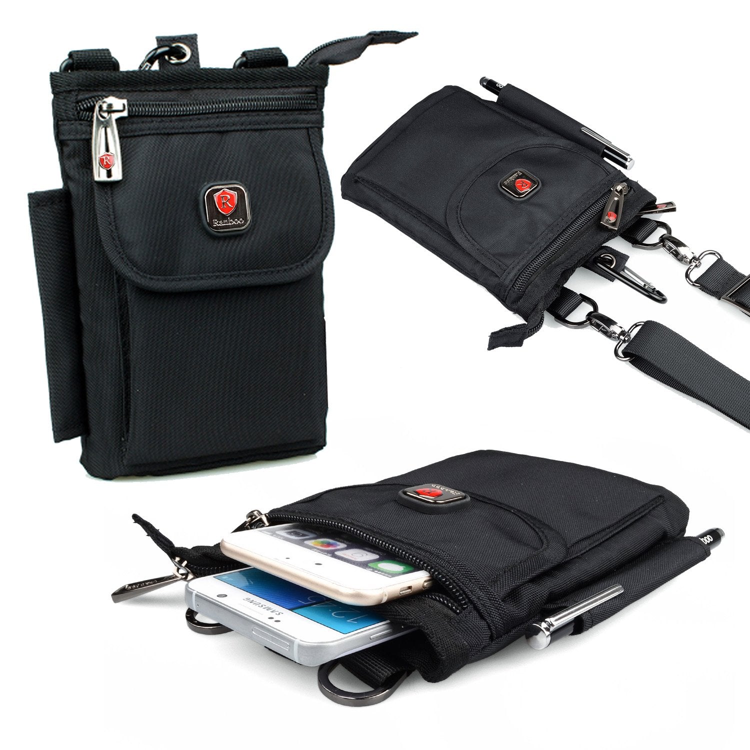 Small Crossbody Phone Bag ,Ranboo Belt Pouch Waist Bag For Travel Outdoor Hiking,Iphone Xs Max Xr 7 8 Plus Samsung Galaxy Note 9