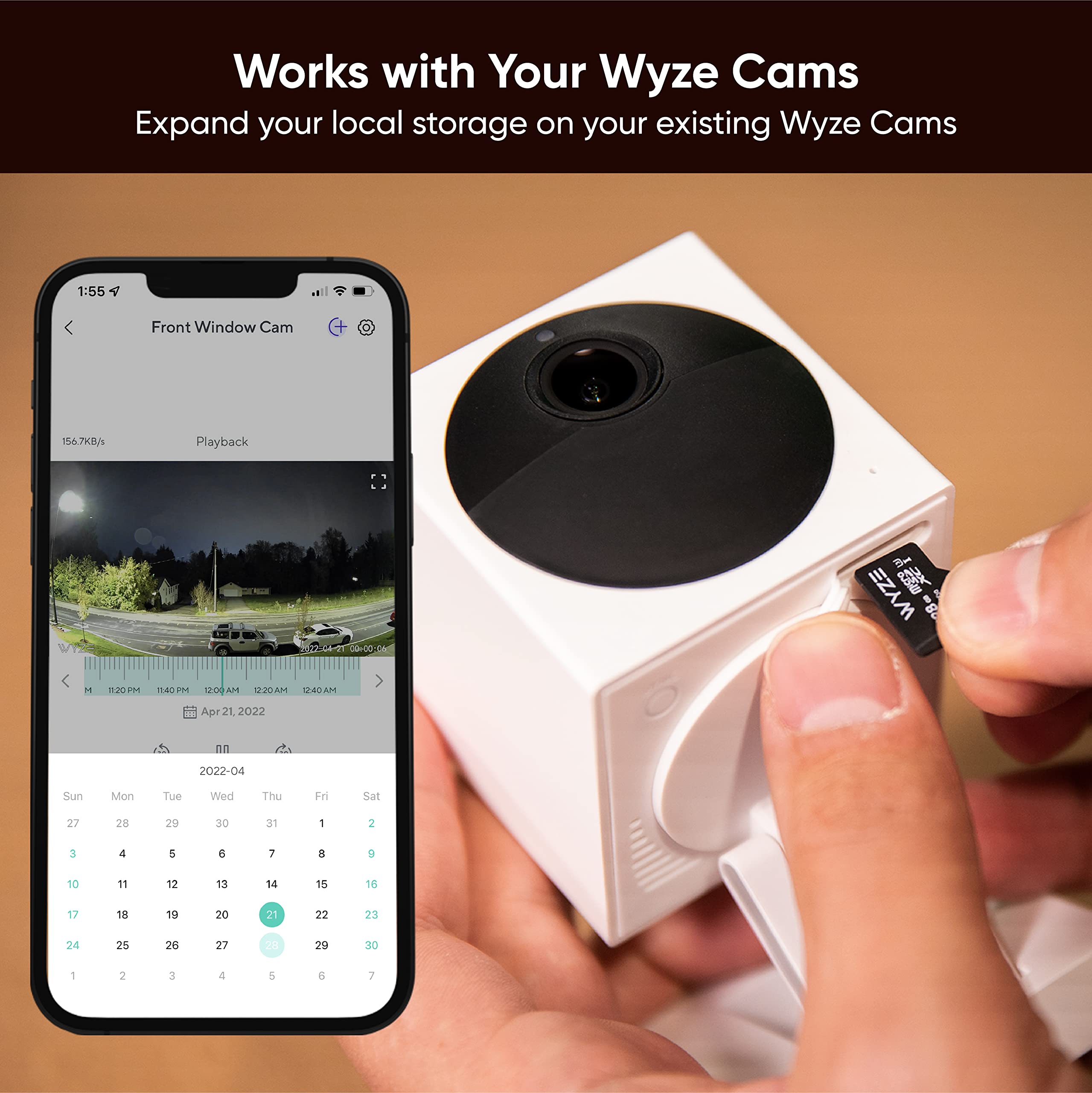 Wyze Expandable Storage 128Gb Microsdxc Card Class 10, Black