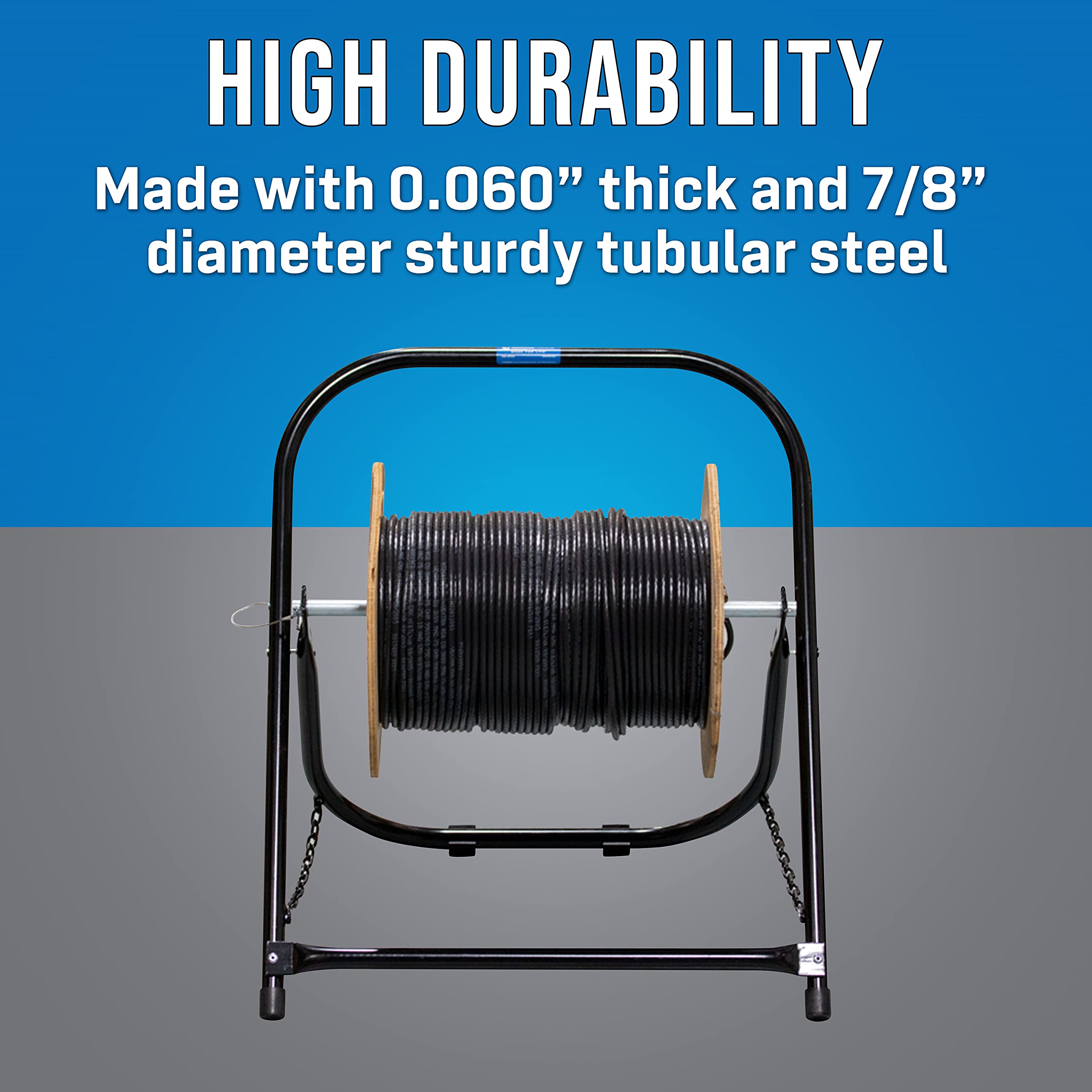 Jonard Tools Cc 2721 Heavy Duty Steel Cable Caddy For Cable Reels, 17    Wide X 20    Diameter, 100 Lb Capacity