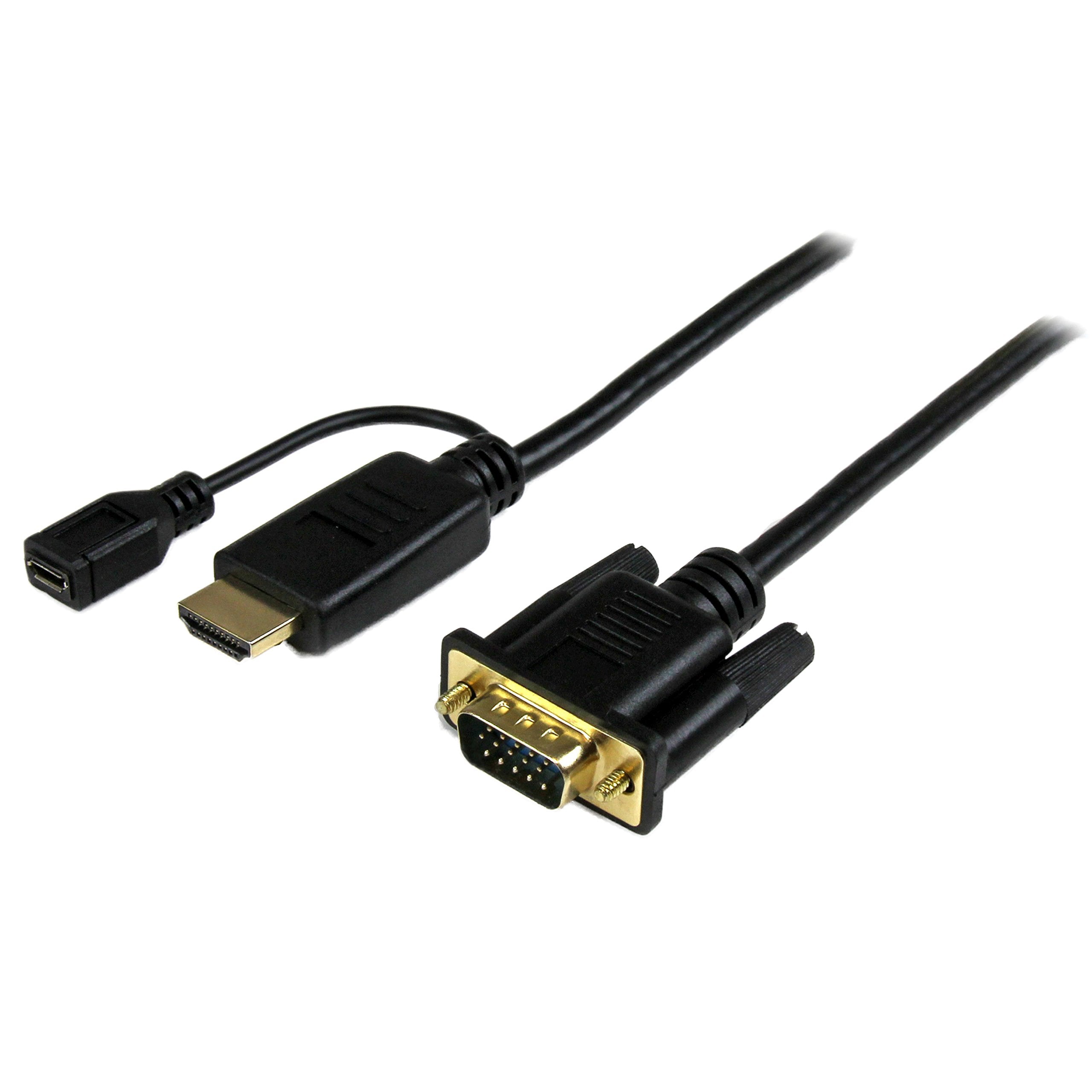 Startech.Com Hdmi To Vga Cable   10 Ft / 3M   1080P   1920 X 1200   Active Hdmi Cable   Monitor Cable   Computer Cable (Hd2Vgamm