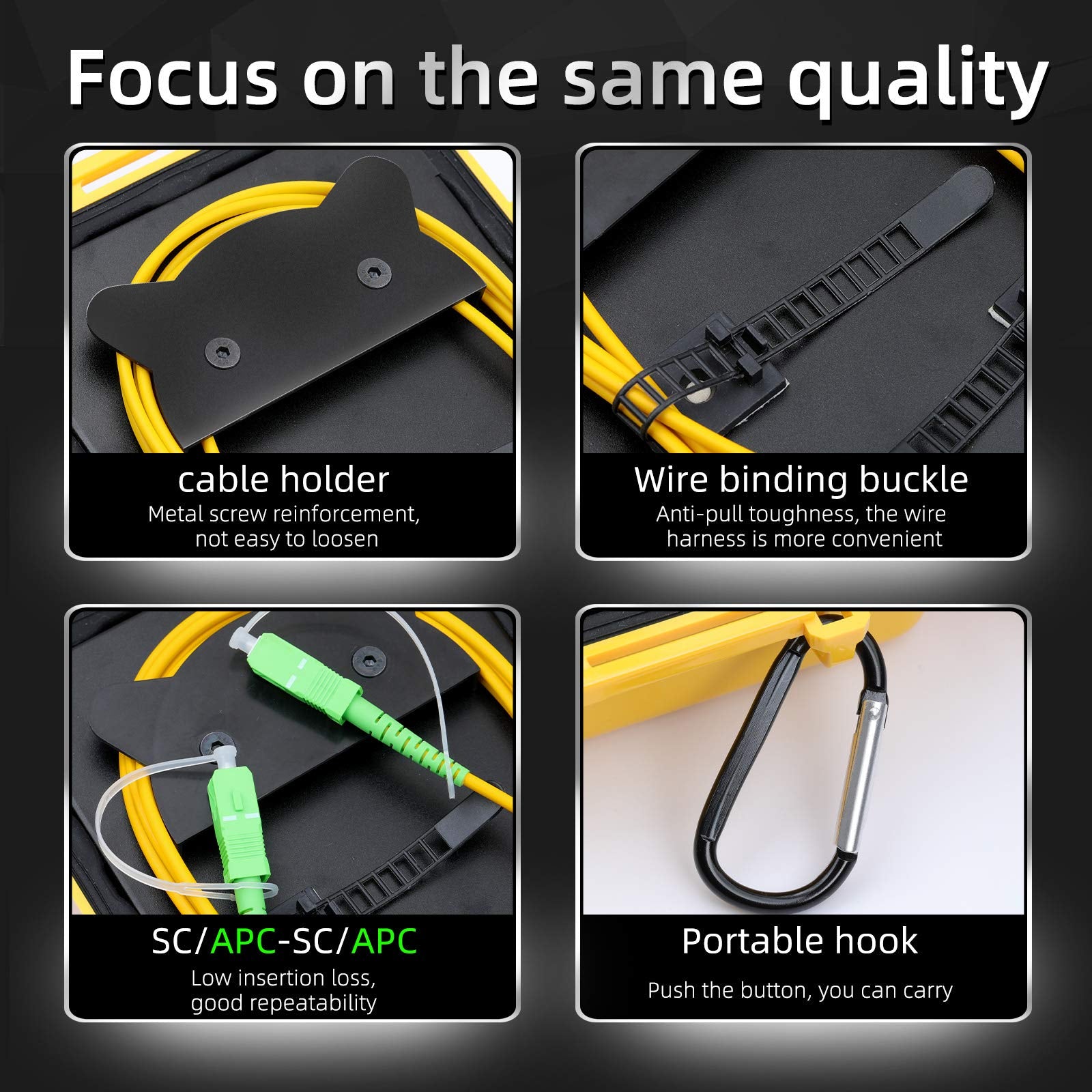 Kelushi Fiber Optic Test Tool Sc/Apc Sm(9/125) Otdr Launch Cable Box Extension Cord Otdr