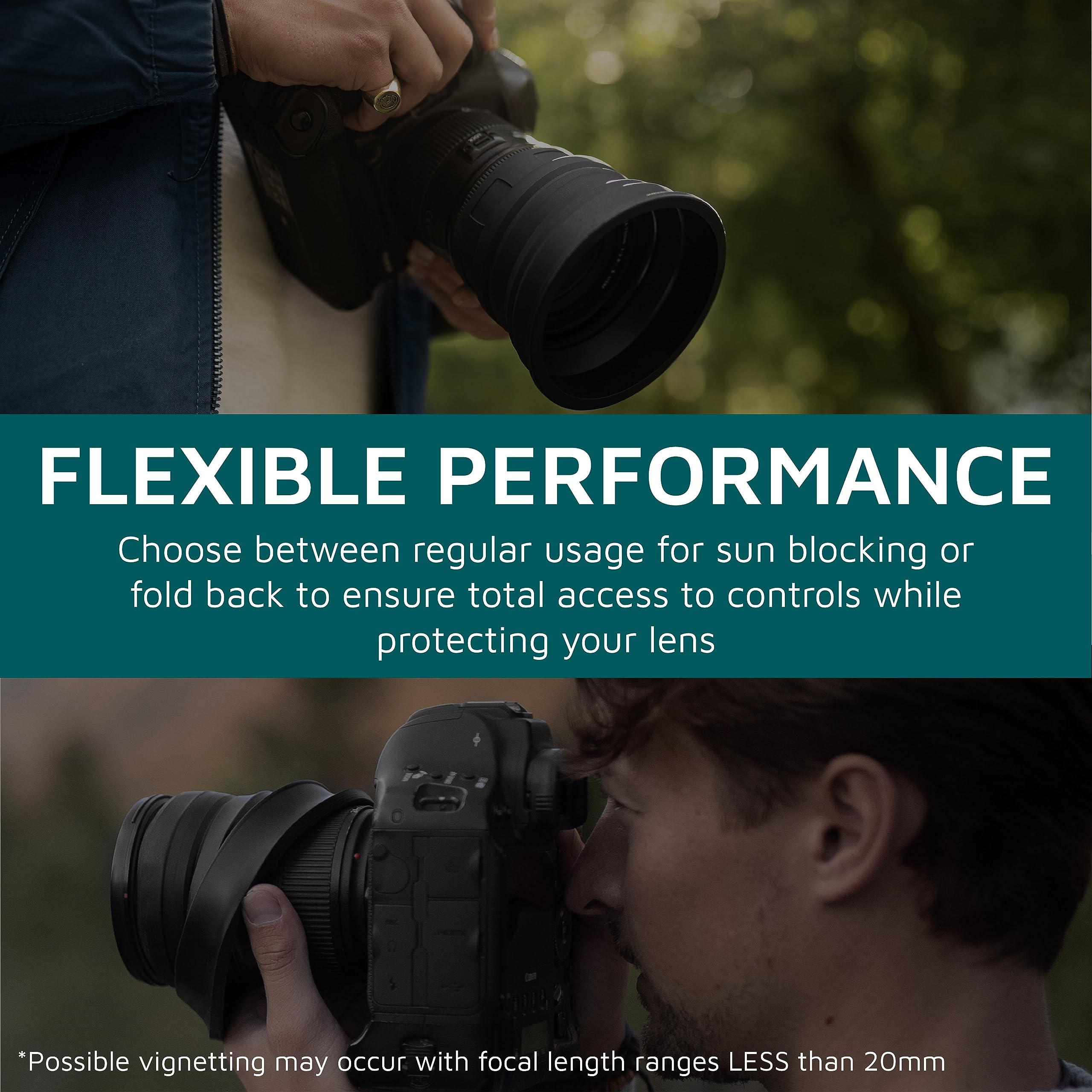 Kuvrd   Universal Lens Hood (M|72)   Fits 99% Of Lenses, Element Proof, Lifetime Coverage, Fits 72Mm 112Mm, Single Lens Hood   (