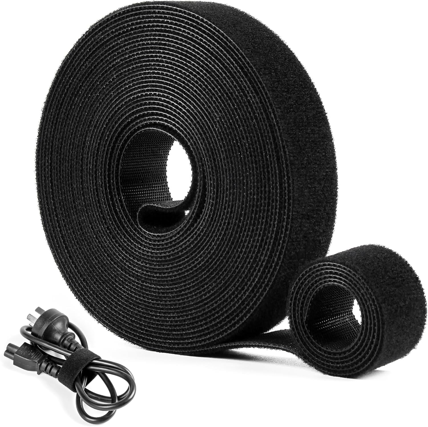 Inovera (Label) 2 Pieces 7 Meter Cable Organizer Hook & Loop Tape Roll  Cord/Wire Holder Management Strap  Reusable Ties For P