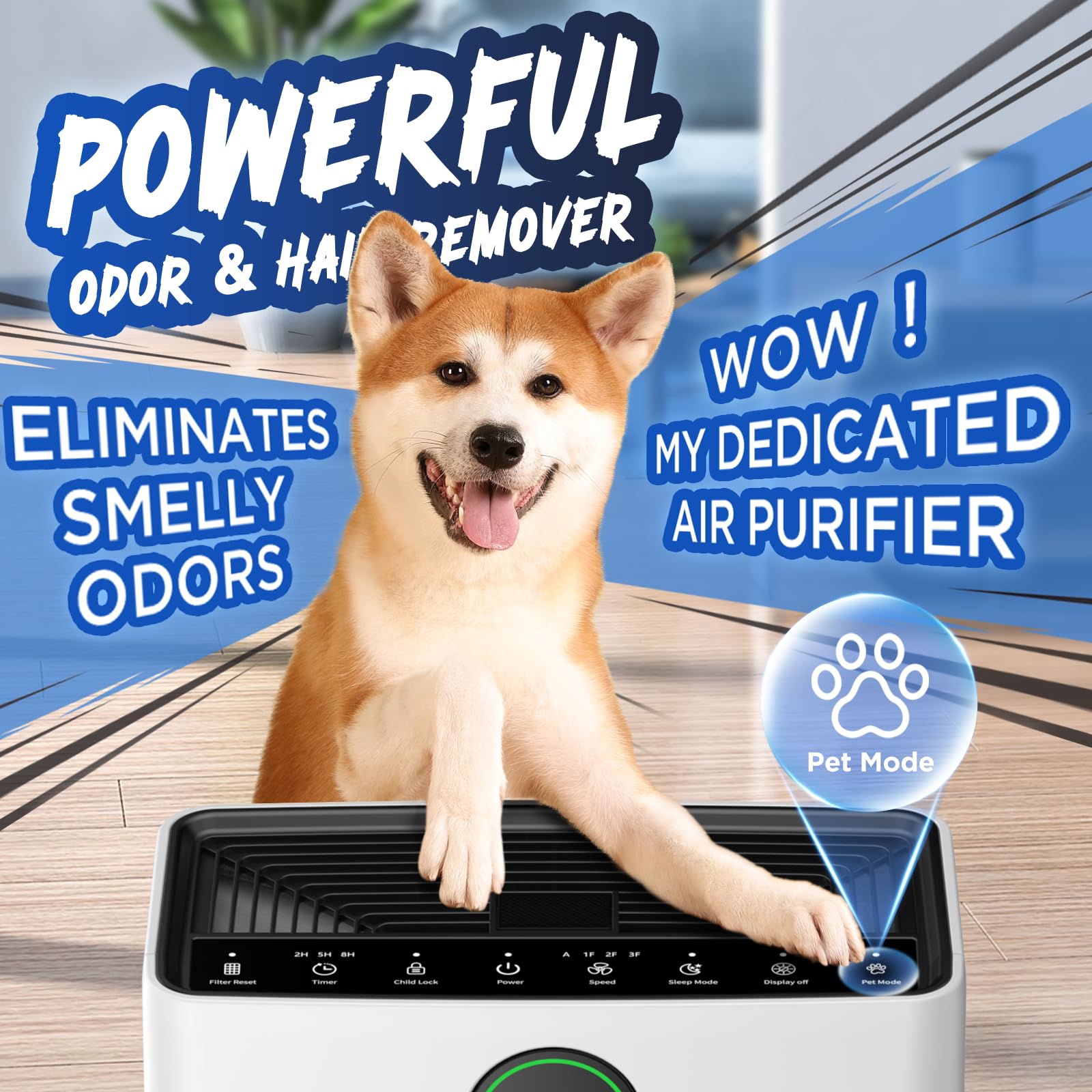 Air Purifiers For Home Large Room Up To 2200Sq.Ft, Mooka Air Purifier For Home Pets With Washable Filter, Pm 2.5 Display Air Qua