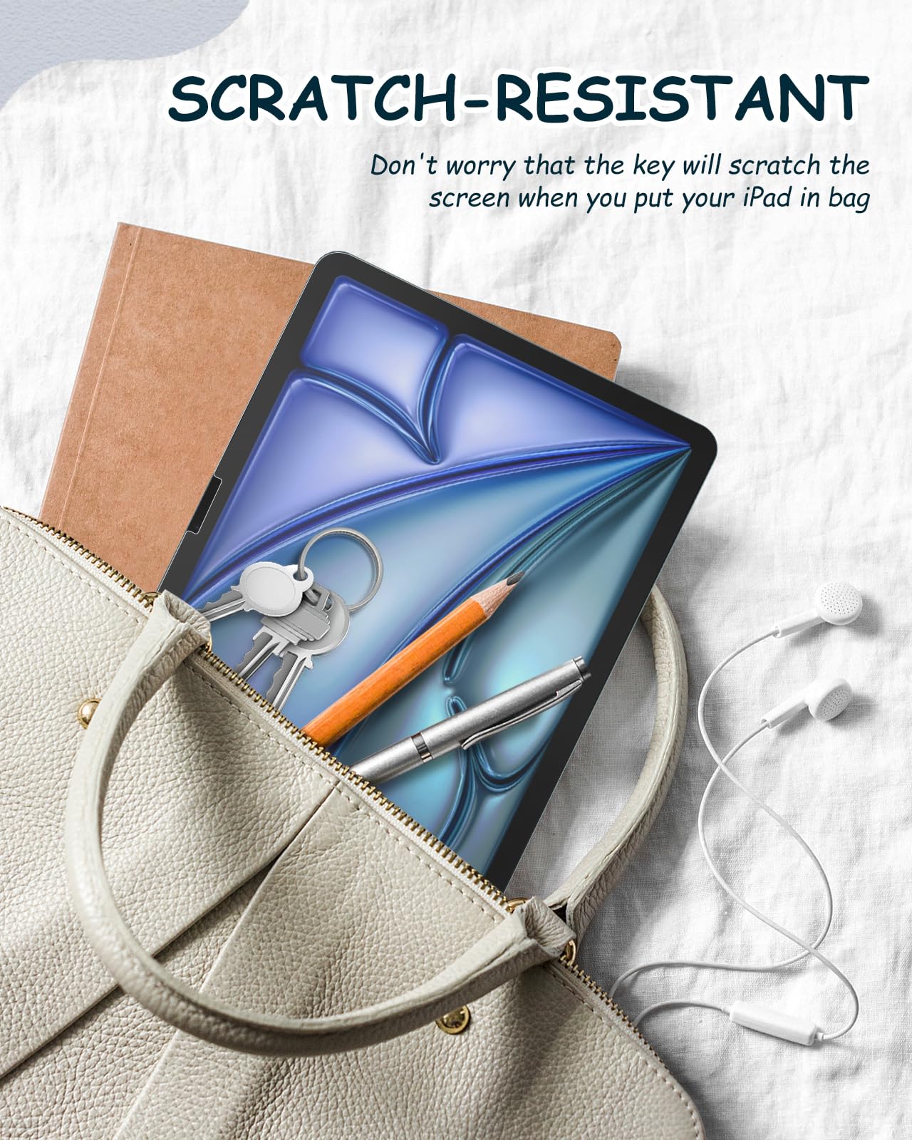 Timovo 2 Pack Paper Screen Protector For Ipad Air 11 Inch (M3/M2-2025/2024), Anti Glare Pet Film Screen Protector For Ipad Air 1