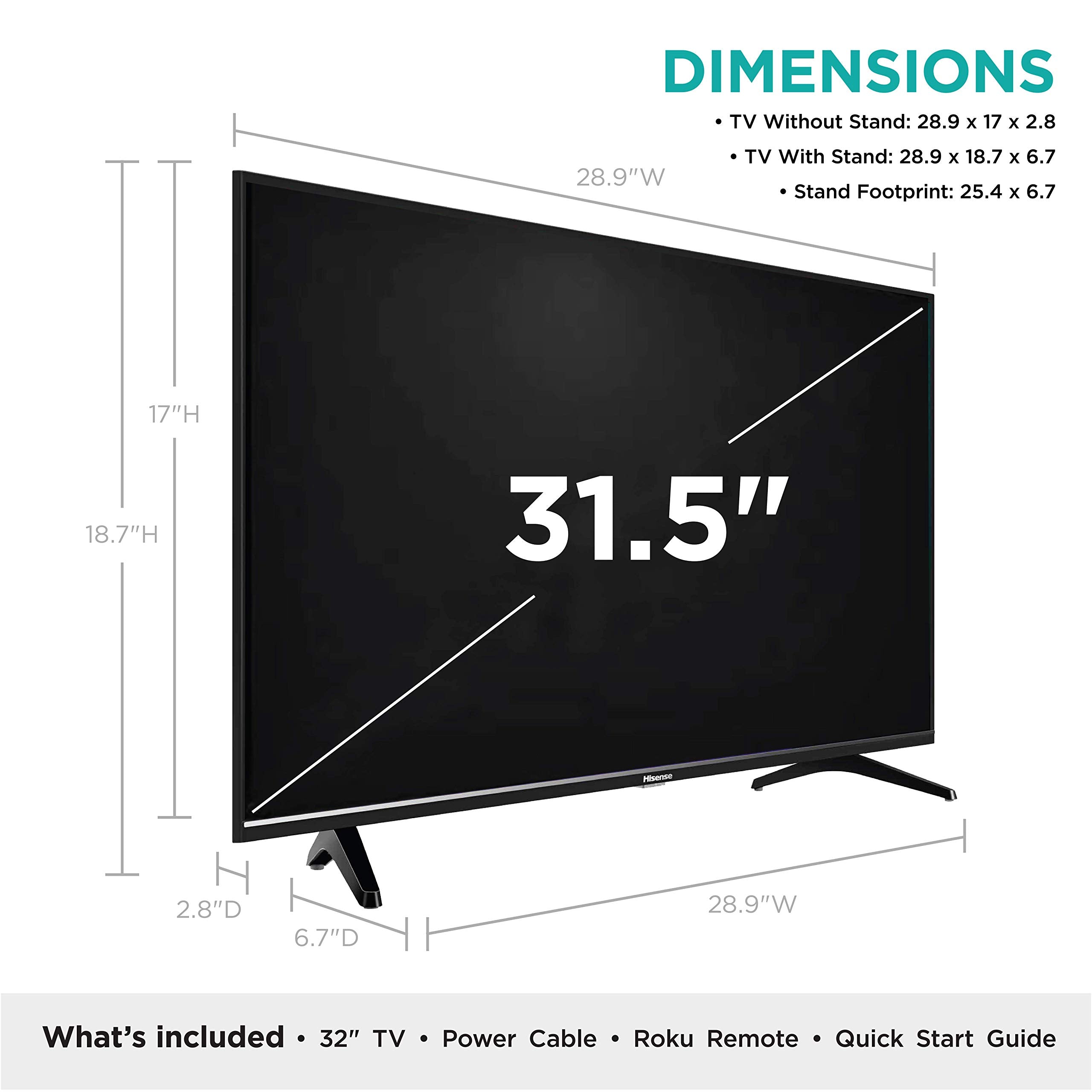 Hisense 32 Inch Class H4 Series Led Roku Smart Tv With Alexa Compatibility (32H4F, 2020 Model)