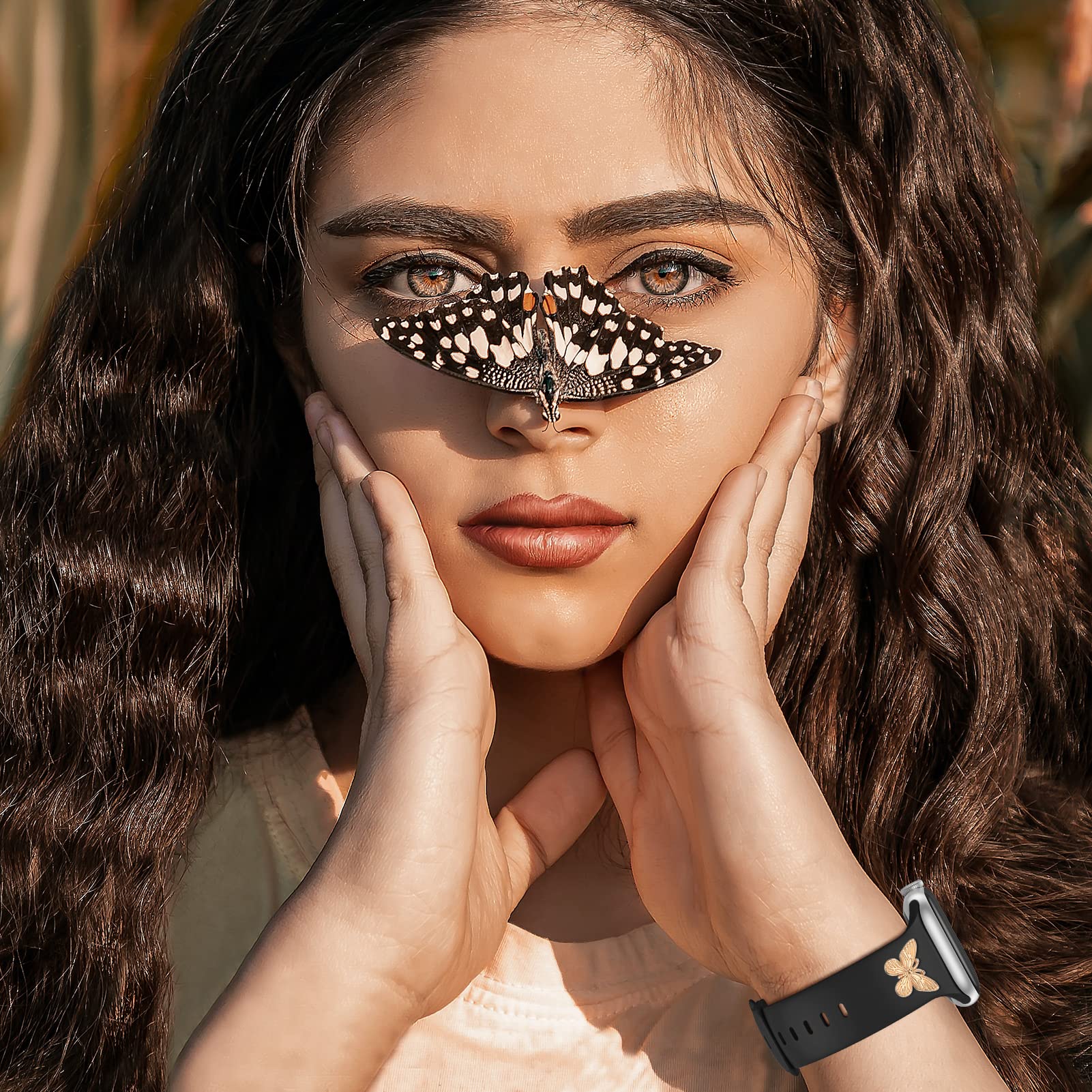 Aopigavi Designer Silicone Watch Bands With Studs Compatible With Apple Watch Band 38Mm 44Mm 40Mm 45Mm 41Mm 42Mm 49Mm, Sport Str