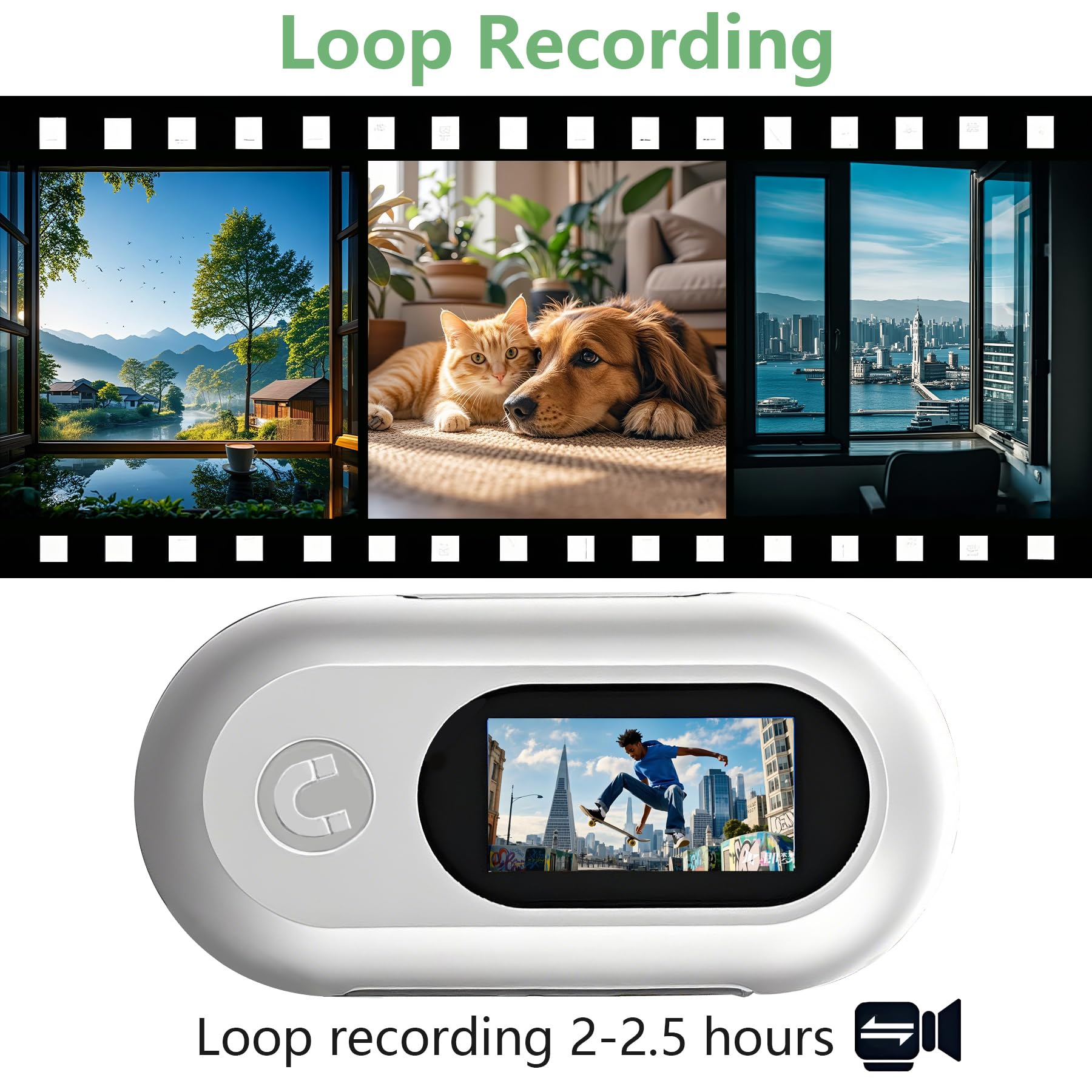 Tefire Cat Camera Collar Hd 1080P With Video Record Wireless Mini Sport Cam,Small Action Cameras,Body Camera For Pet Supplies/No