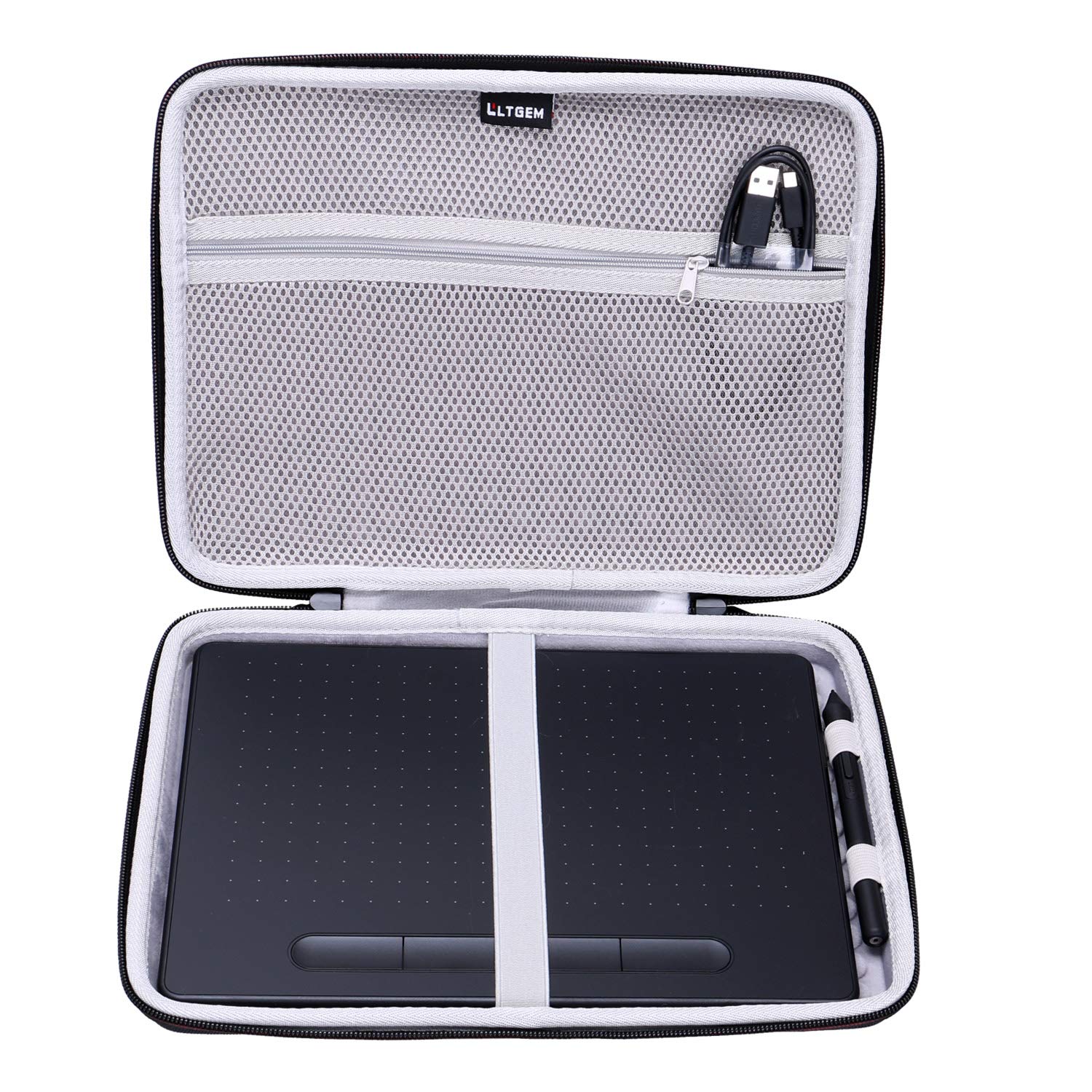 LTGEM Tablet Case for Wacom Intuos Medium Bluetooth Graphics Drawing Tablet fits Model # CTL6100 - Hard Protective Cases for Tra