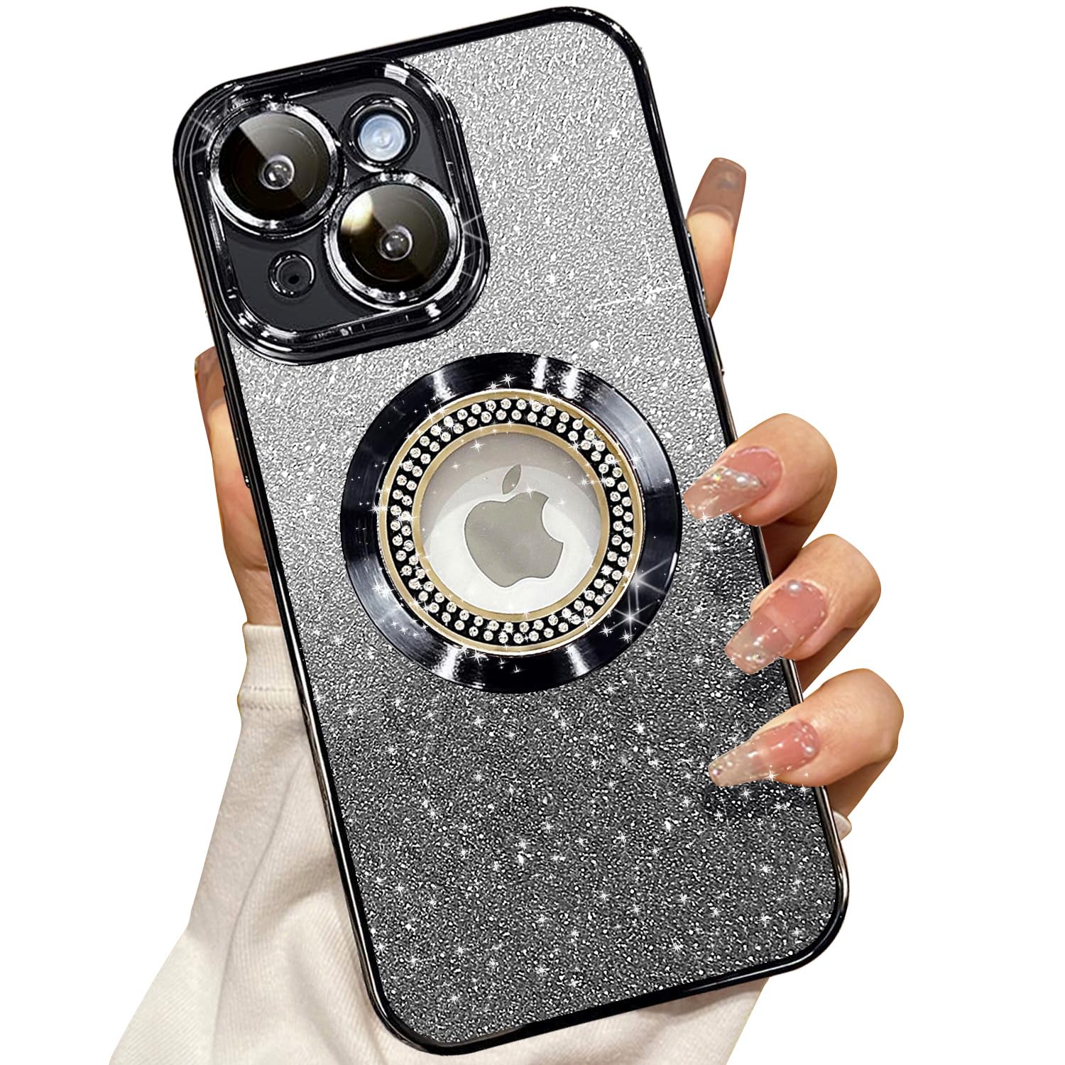 Misscase For Iphone 14 Plus Magnetic Glitter Case Compatible With Magsafe,Full Protection Slim Shockproof Anti Scratch Case With