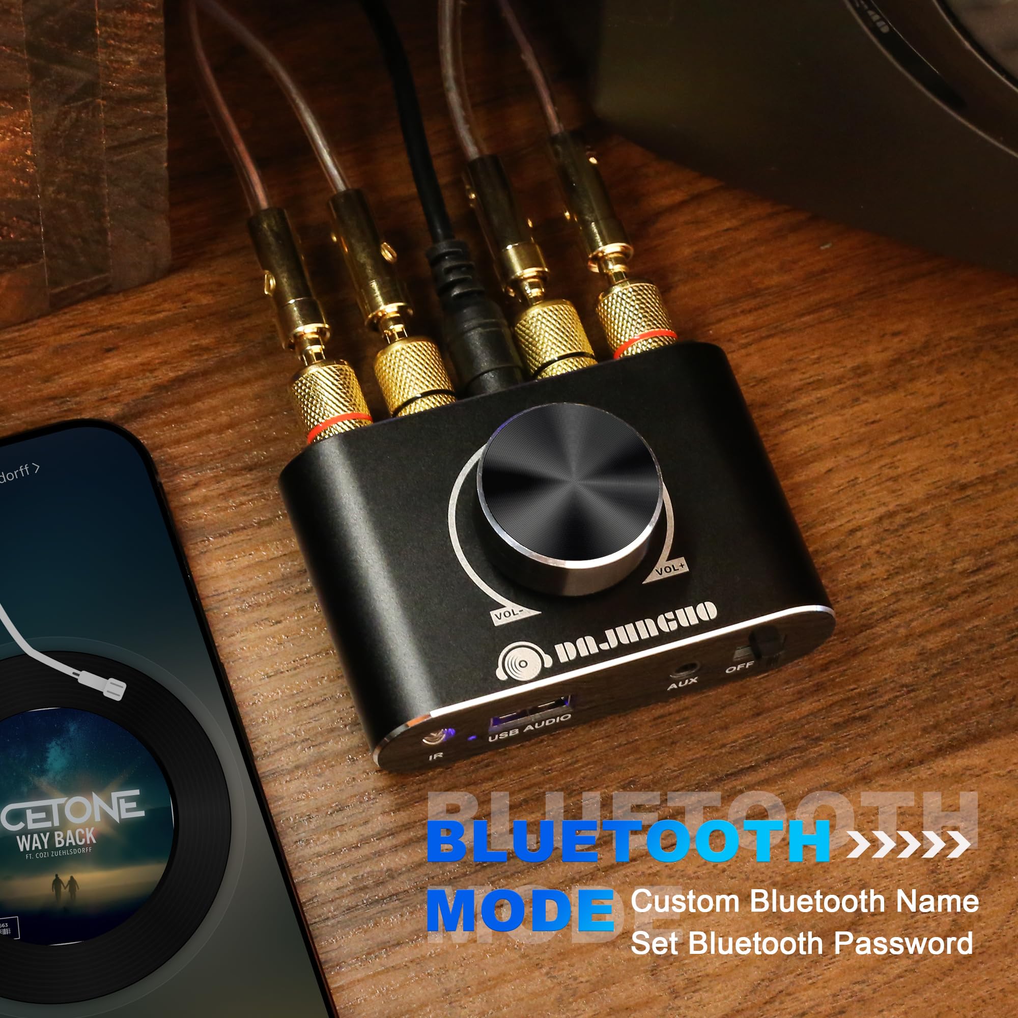 X15H Audio Amplifier 2.0 Channel 20W+20W Bluetooth Amp With Remote Control Function,Supports Bluetooth/Usb/Aux Input, Include 12