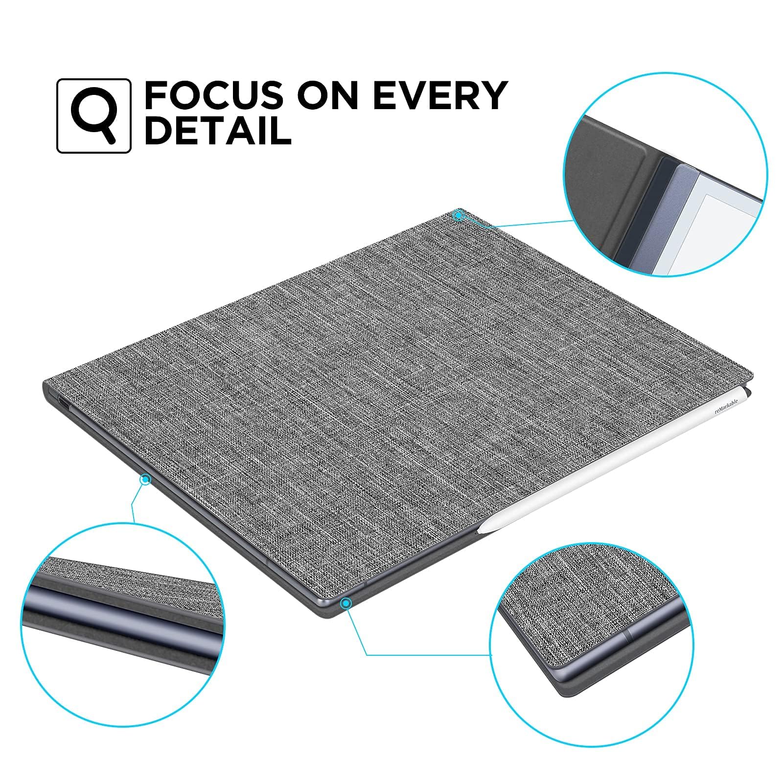 Ayotu Case For Remarkable 2 Paper Tablet 10.3'' 2020 Released, Book Folio Design With Bulit In Magnet, Premuin Fabric Smart Cove