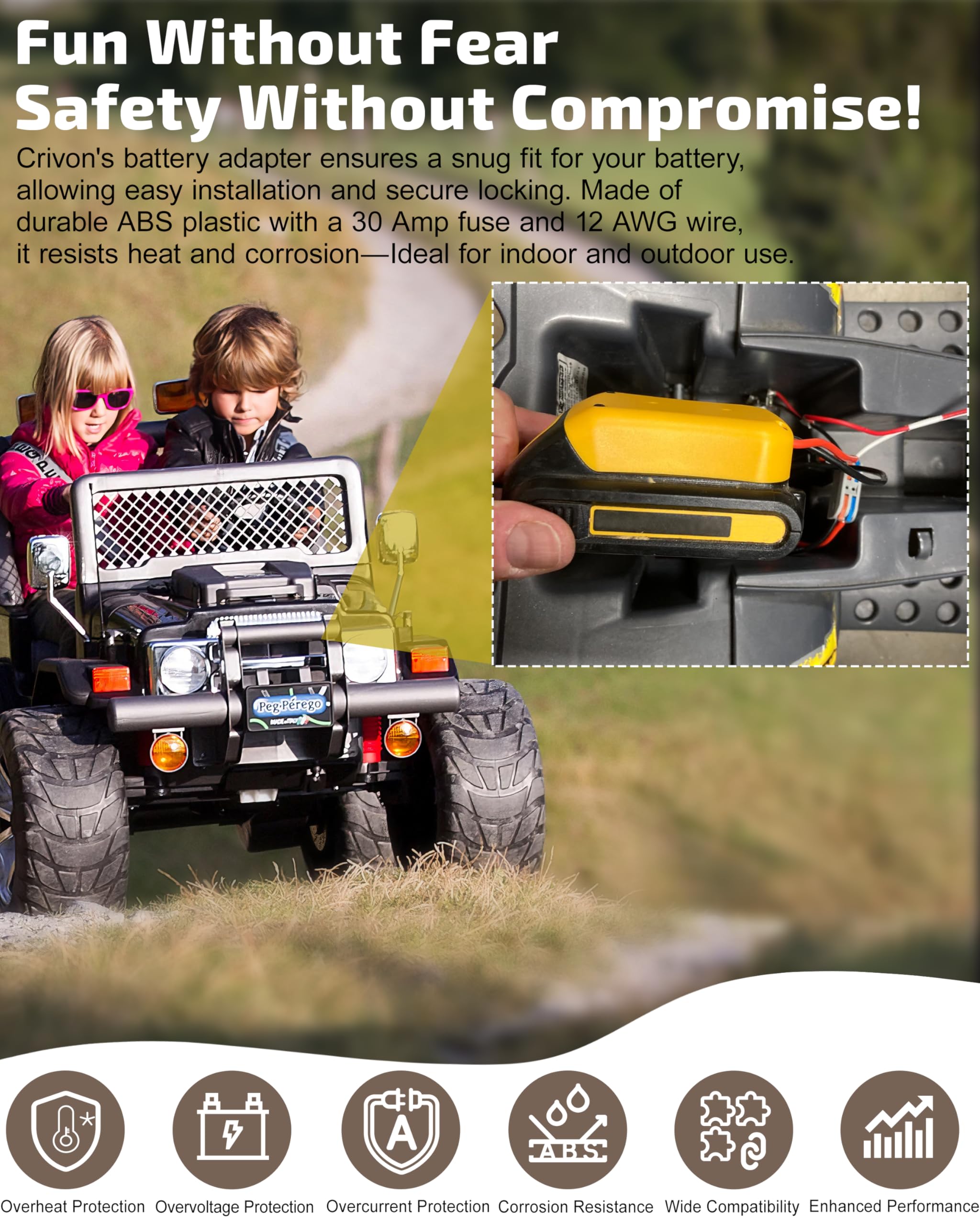 2-Pack For Dewalt 20V Battery Adapter For Power Wheels: Power Tool Drill Battery Adapter Converter For Power Wheels Rc Car Batte