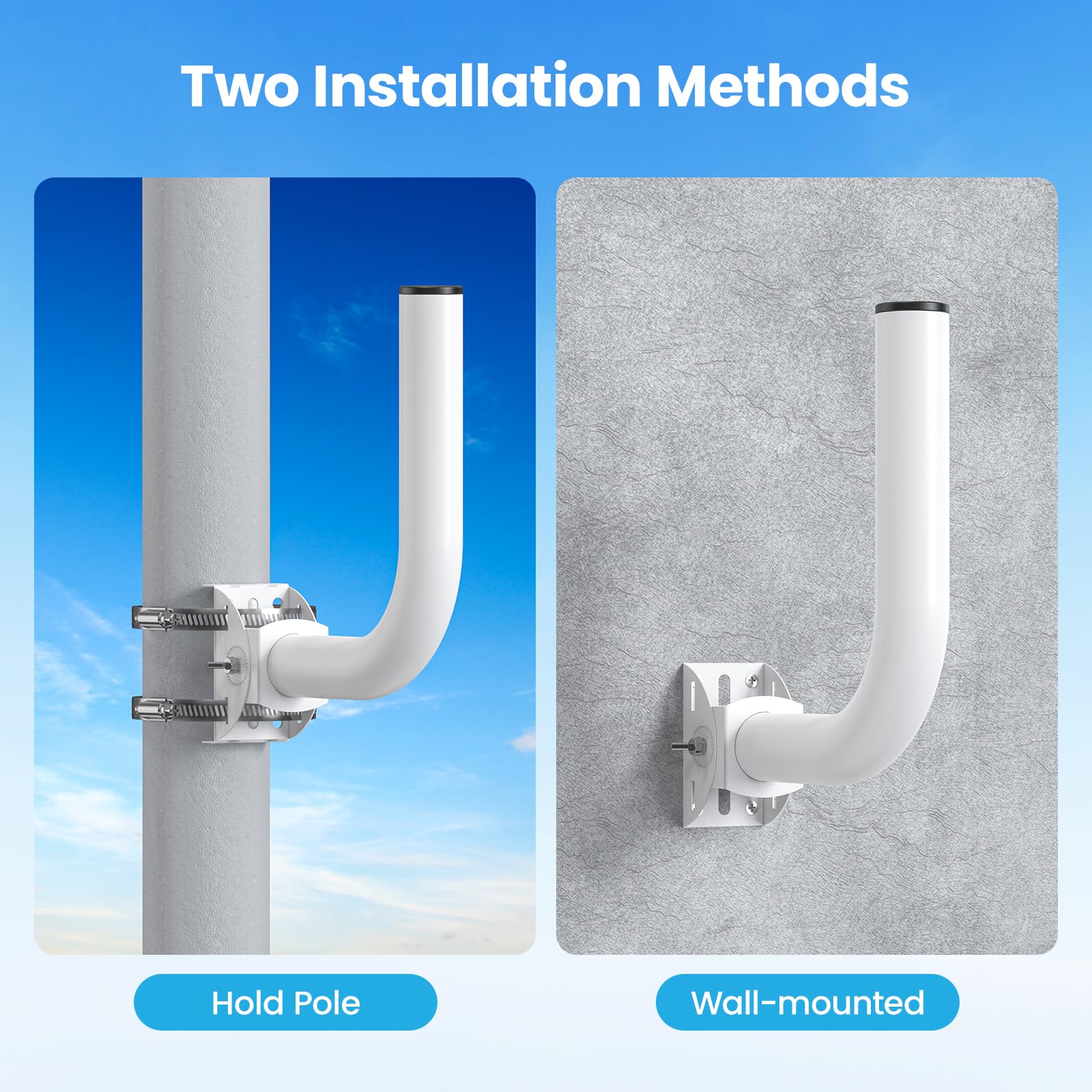 Ueevii Universal Wireless Bridge Bracket Mount, Pole And Wall Mounted Mount For Outdoor Point To Point Ap Access Point Client Bridge Cpe,4 Pack