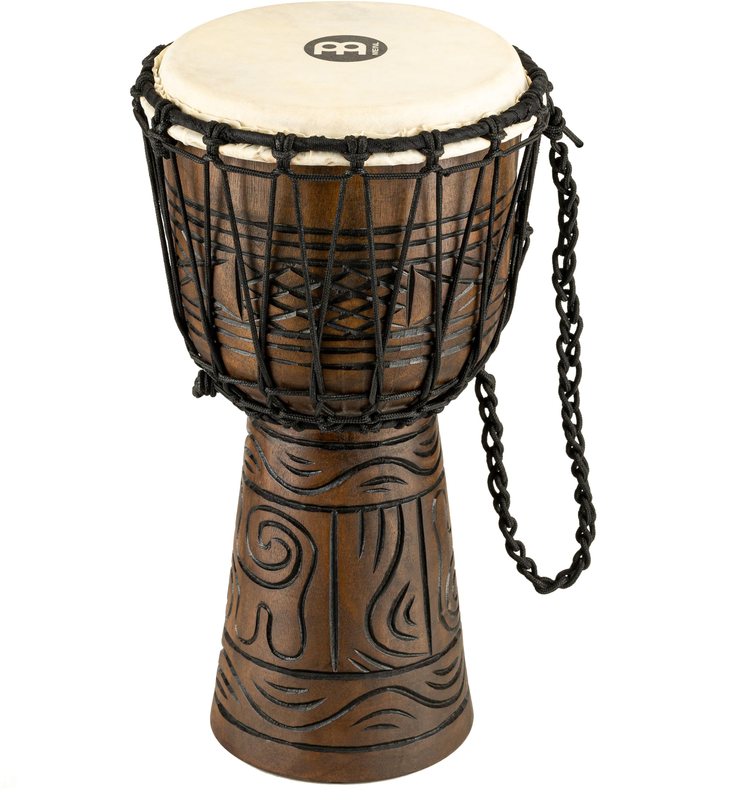 Meinl Percussion Djembe Drum African Hand Drum Instrument for Adults - NOT MADE IN CHINA - Mahogany Wood/Natural Head 8 x 15.75