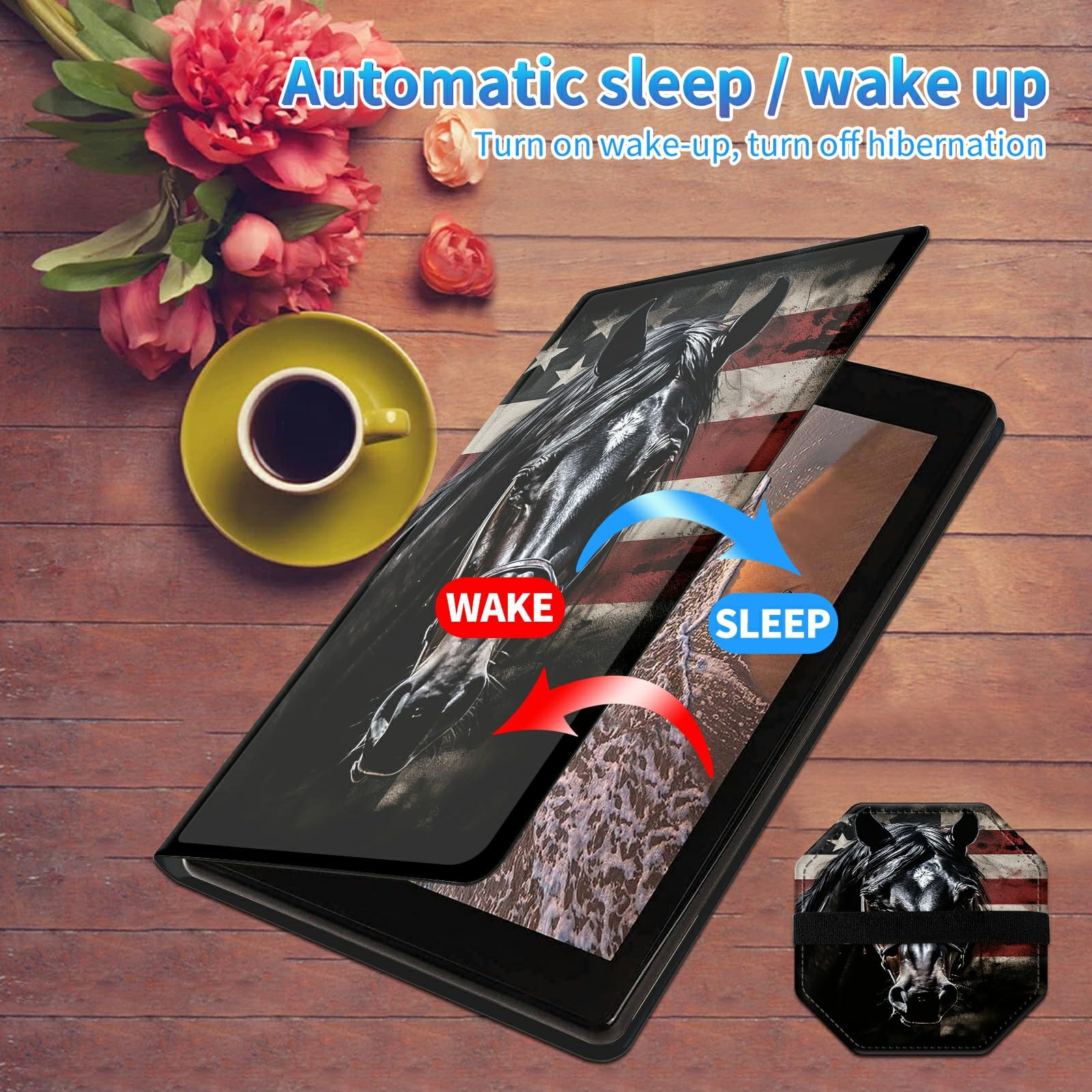 For All-New Kindle Fire Hd 10 & 10 Plus Tablet (13Th/11Th Gen, 2023/2021 Release) 10.1'' + Screen Clean Pad, Slim Pu Leather Mul