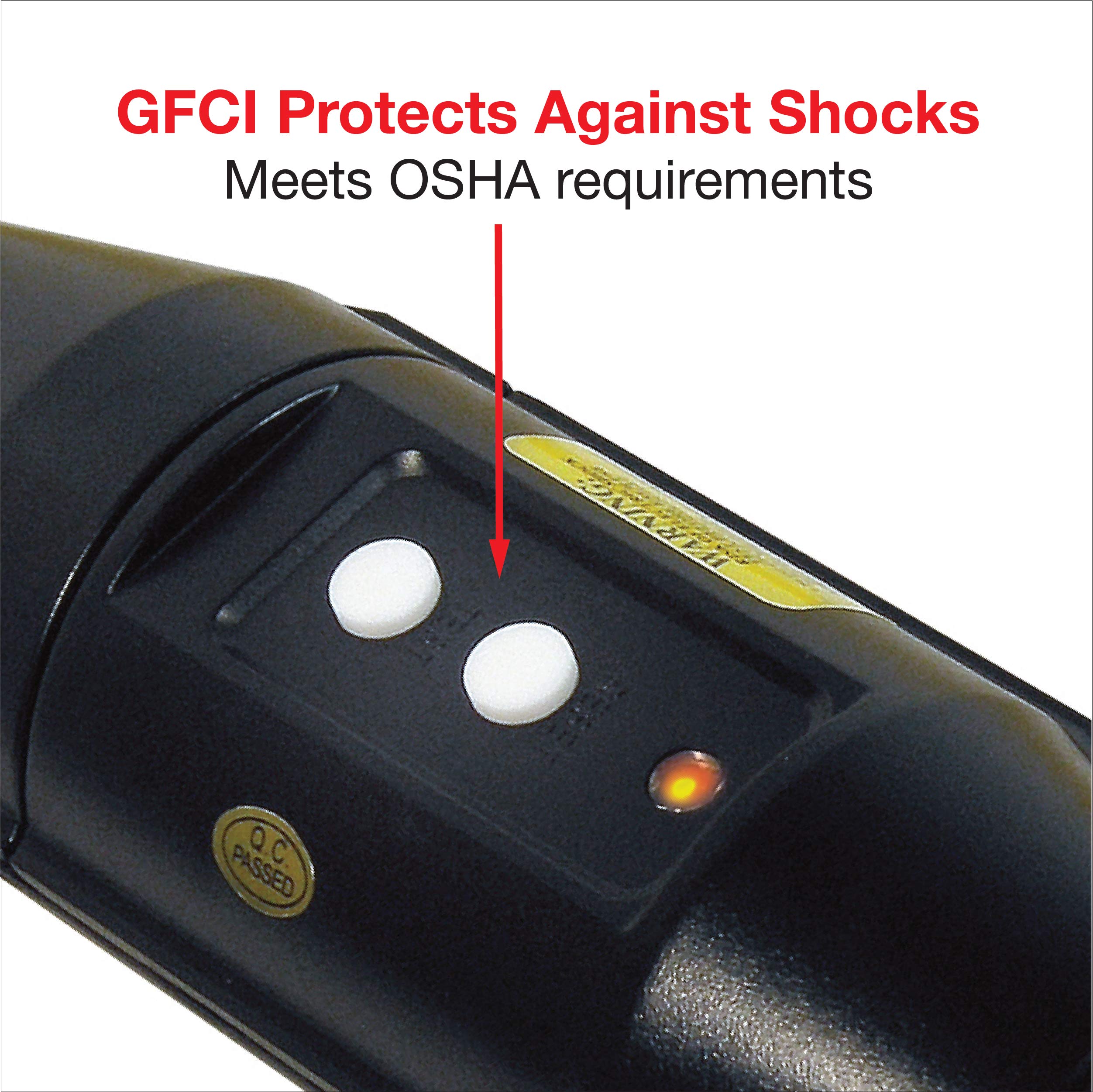 Clear Power 3 Ft 12/3 Sjtw, 3 Outlet Extra Heavy Duty Outdoor Extension Cord Adapter, With Gfci,Yellow, Water & Weather Resistan